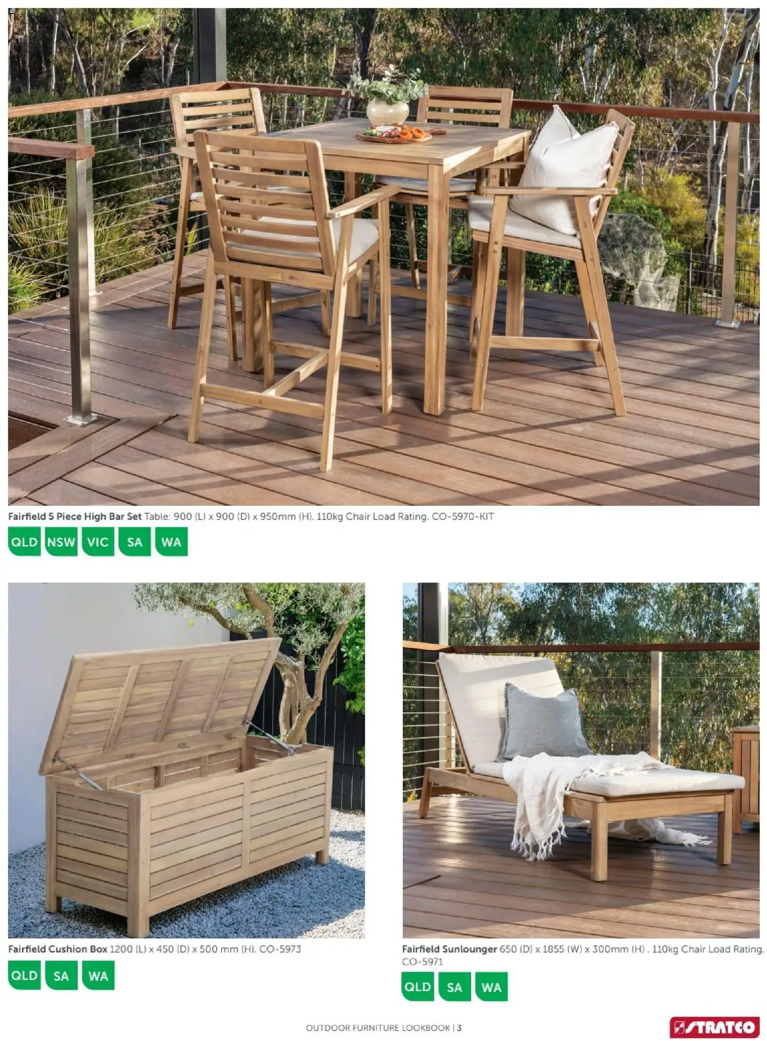 Stratco catalogue - valid from 04.12.2025 | Page: 3 | Products: Table, Chair, Cushion, Box