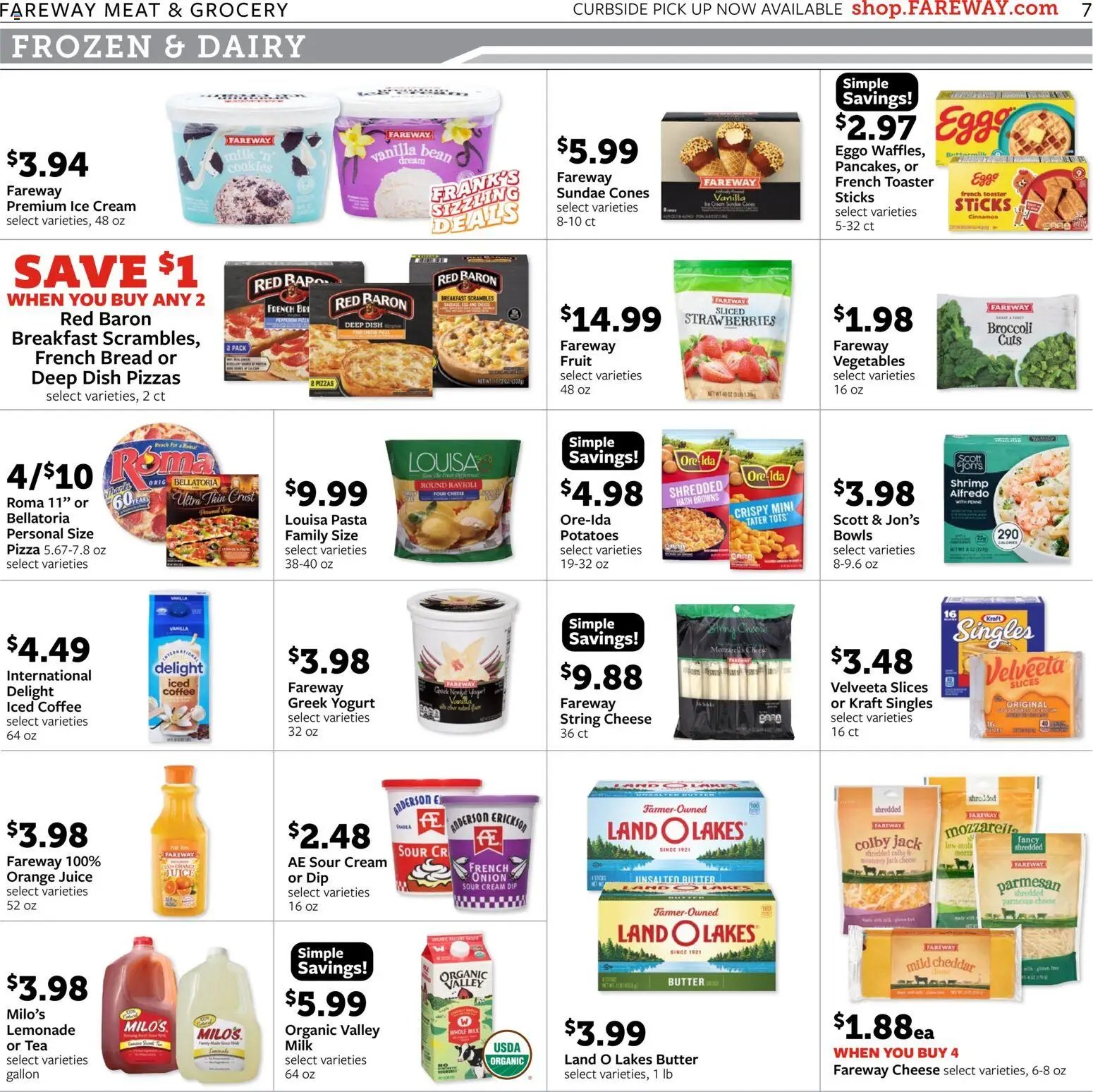 Fareway Weekly Ad - valid from 06.04.2026 | Page: 7 | Products: Yogurt, Tea, Potatoes, 2人掛けソファ