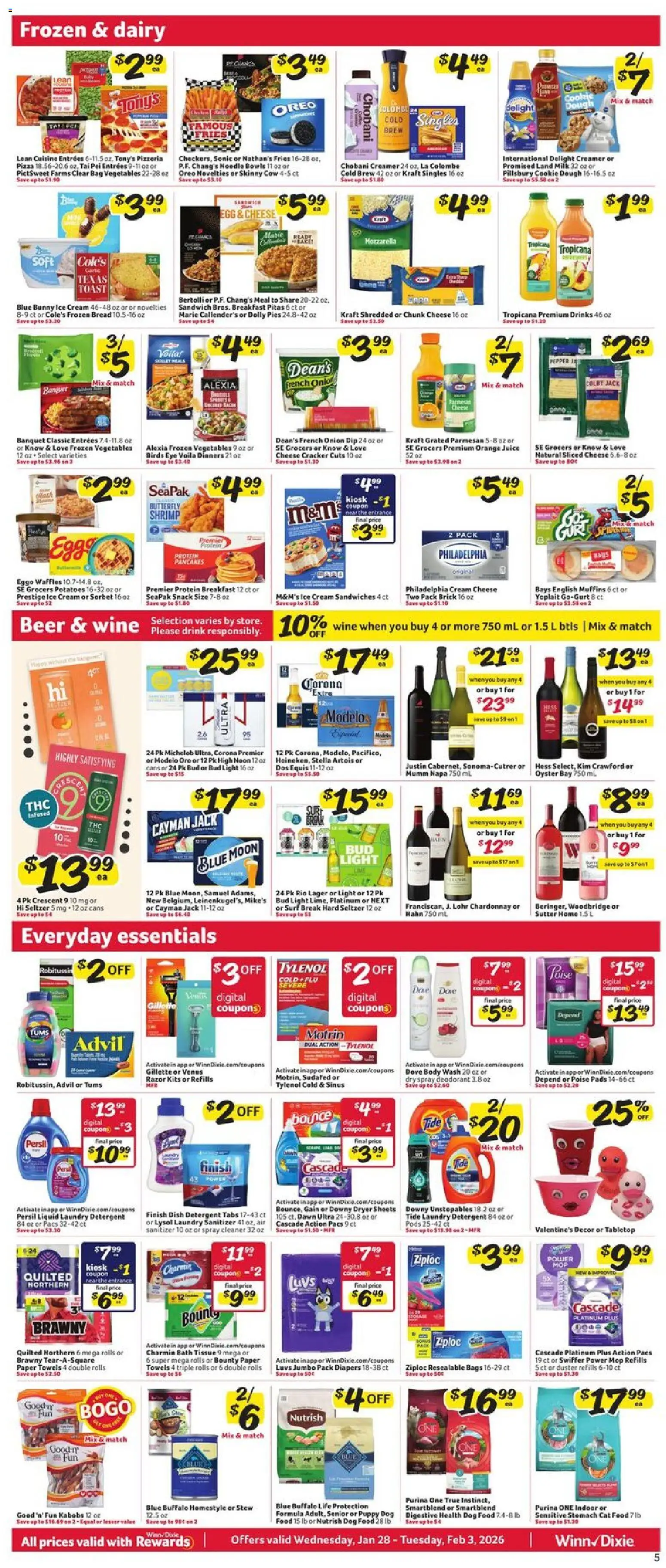 Winn Dixie Weekly Circular - FL - valid from 28.01.2026 | Page: 5 | Products: Bath, Pizza, Cream, Onion
