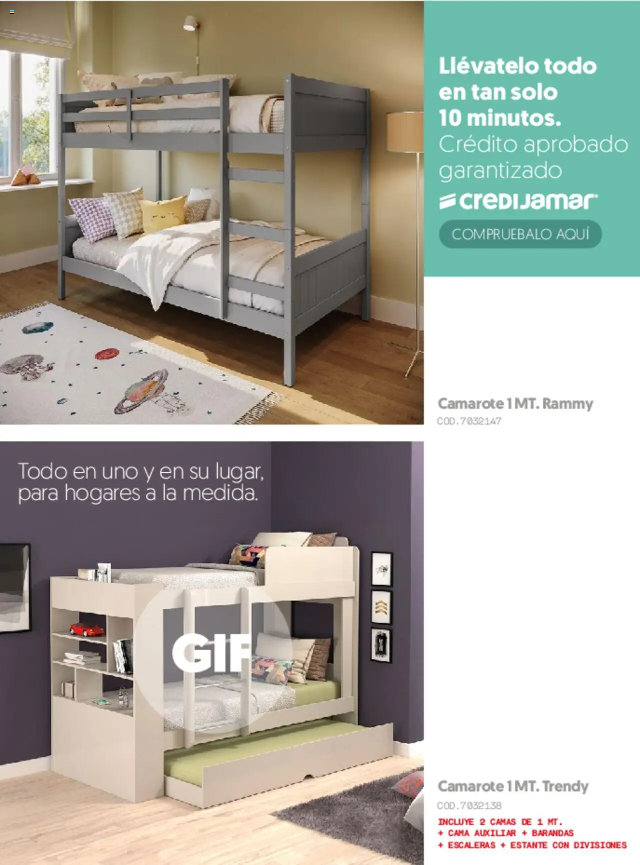 Muebles jamar revista - valida desde el 08.03.2025 | Página: 23 | Productos: Cama, Cama auxiliar, Estante