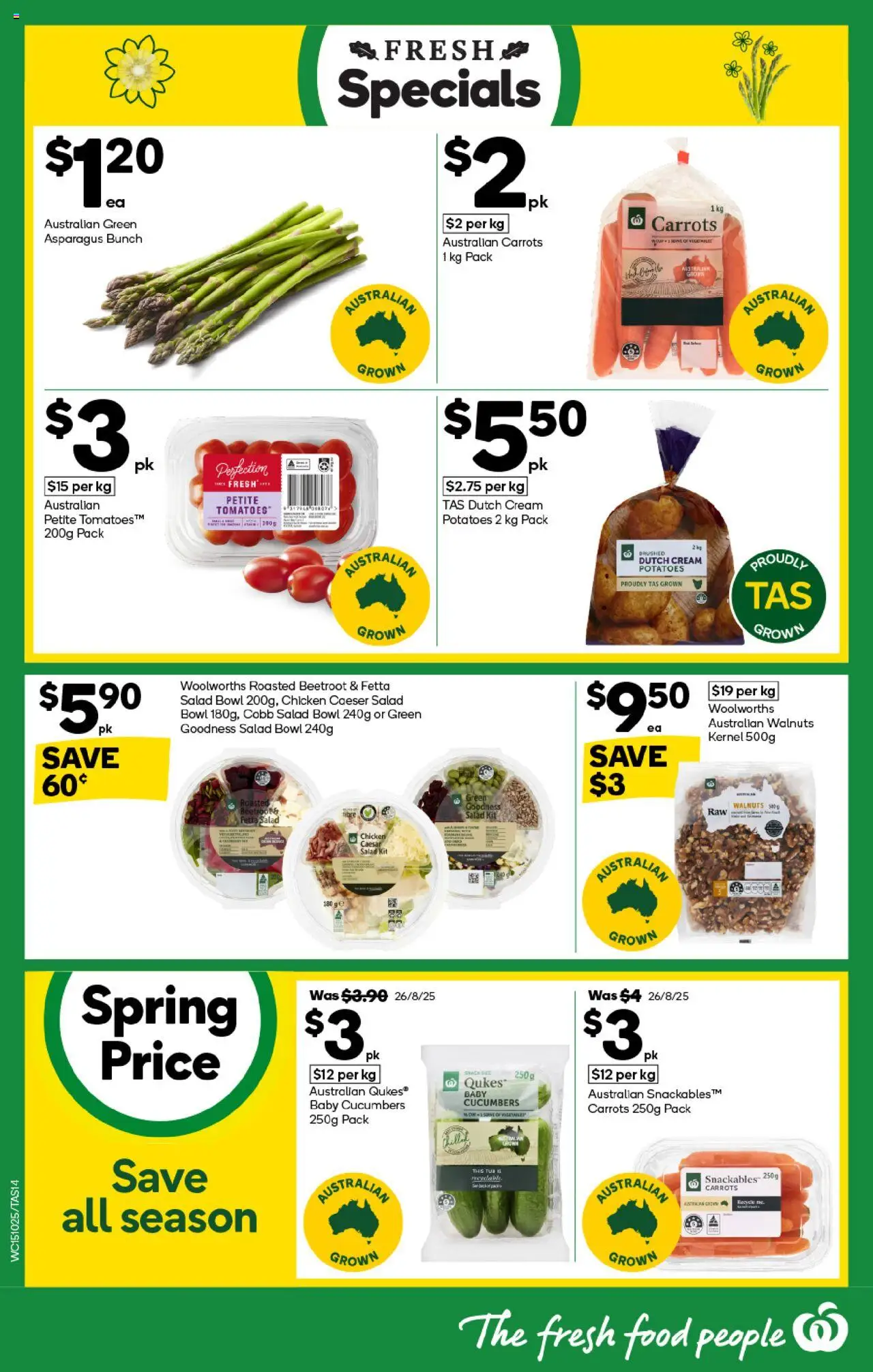 Woolworths catalogue - valid from 15.10.2025 | Page: 14 | Products: Chicken, Tomatoes, Cream, Cucumbers