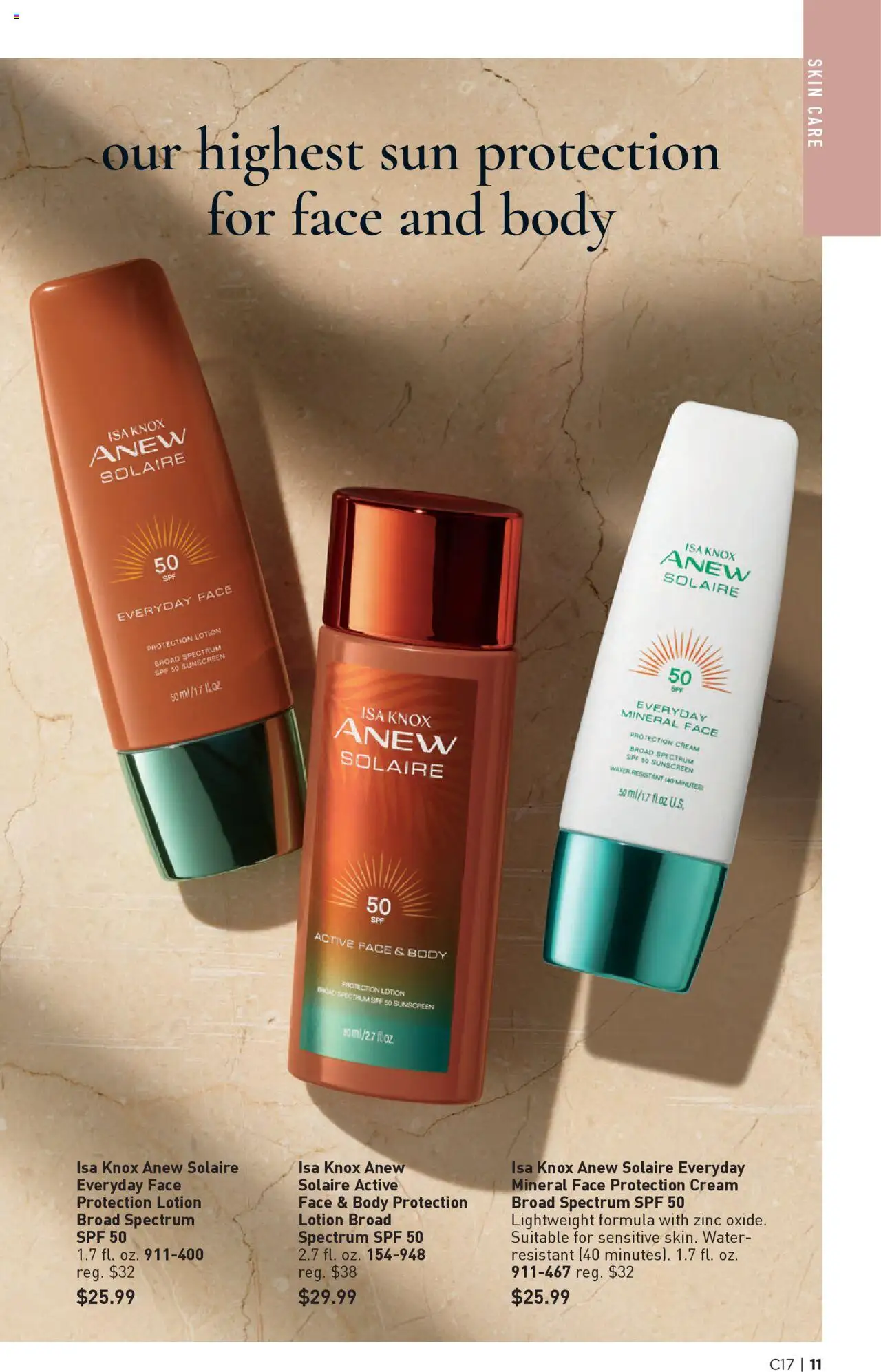 Avon Brochure - valid from 13.08.2025 | Page: 11 | Products: Zinc, Sunscreen, Cream, Water