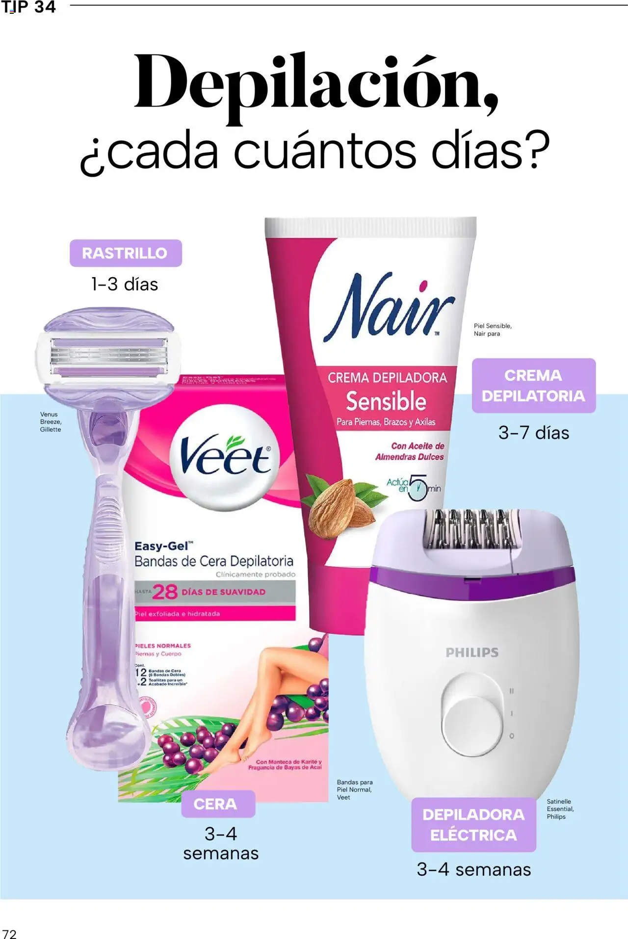 Nuevas ofertas de Chedraui válidas en toda la República Mexicana desde el 02.05.2025. ¡Encuentra las mejores ofertas en Chedraui folleto Vive Bella! | Página: 72 | Productos: Crema depiladora, Crema, Aceite, Fragancia