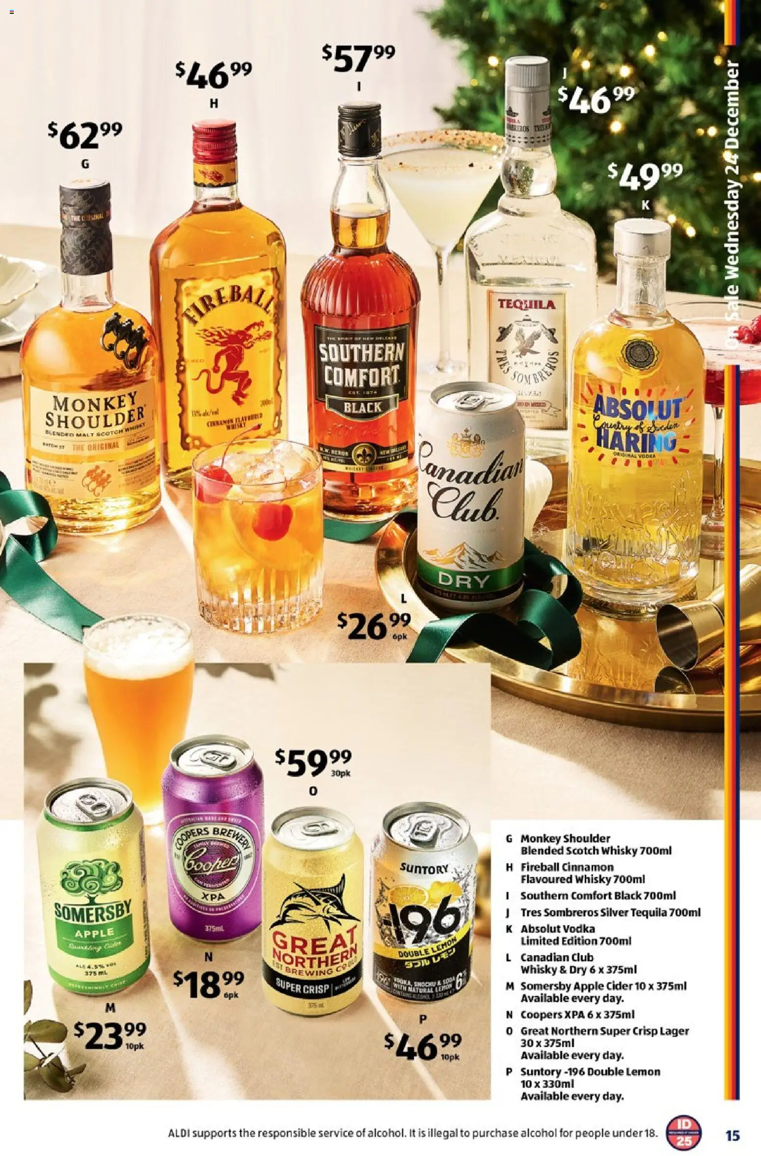 Aldi catalogue - valid from 24.12.2025 | Page: 15 | Products: Vodka, Lemon, Scotch