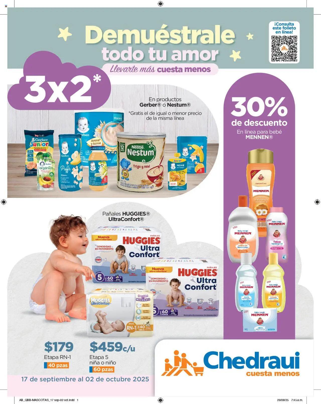 Nuevas ofertas de Chedraui válidas en toda la República Mexicana desde el 17.09.2025. ¡Encuentra las mejores ofertas en Chedraui - Promociones! | Página: 1 | Productos: Crema, Aceite, Arroz, Pañales
