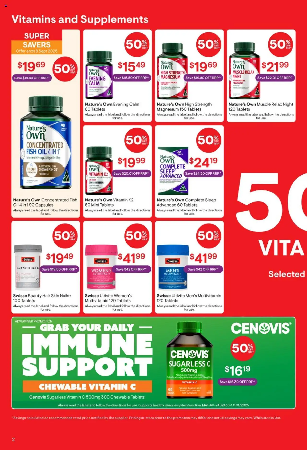 Discount Drug Stores catalogue - valid from 13.08.2025 | Page: 2 | Products: Oil, Fish, Multivitamin, Vitamin