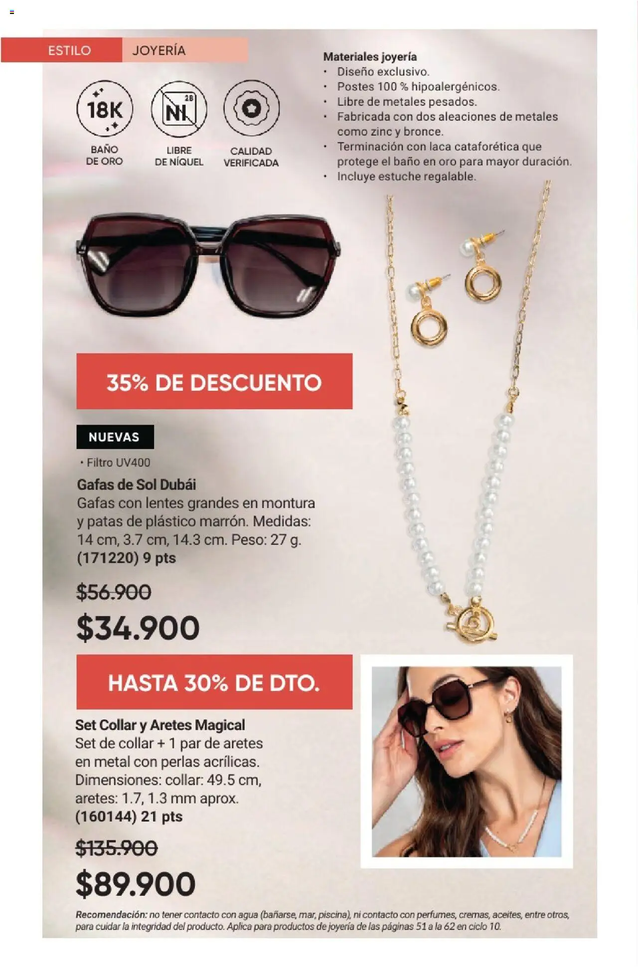 Avon revista - valida desde el 18.06.2025 | Página: 59 | Productos: Agua, Estuche, Aretes, Peso