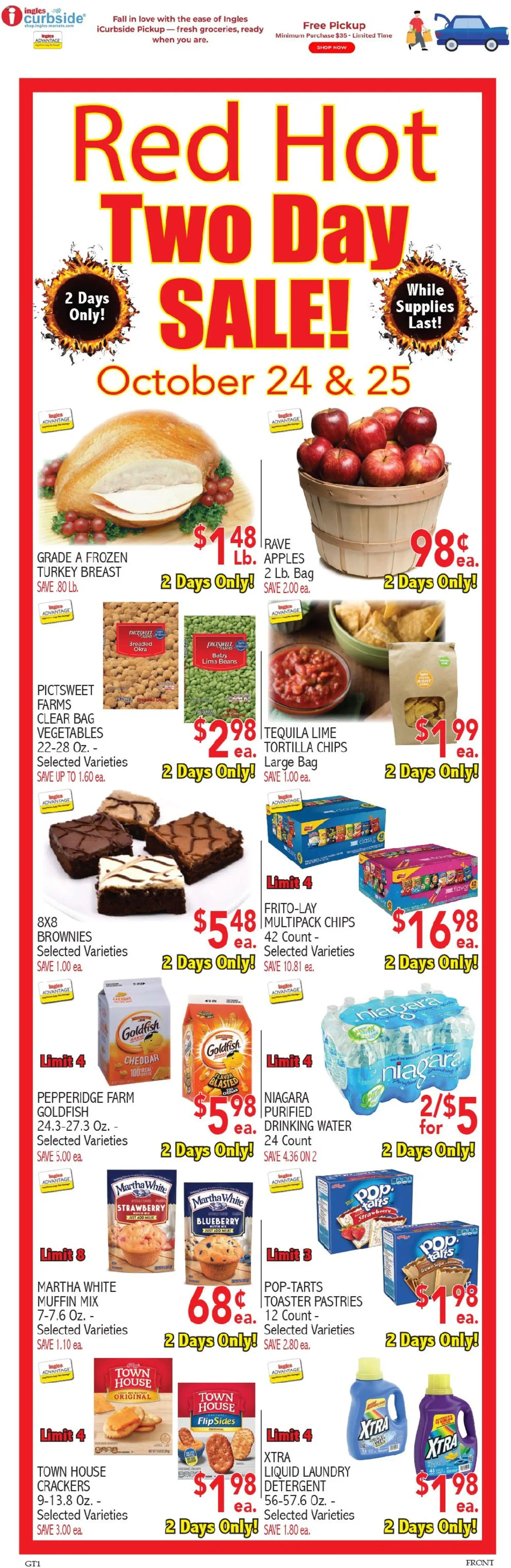 Ingles Weekly Ad - valid from 22.10.2025 | Page: 5 | Products: Toaster, Apples, Vegetables, Muffin