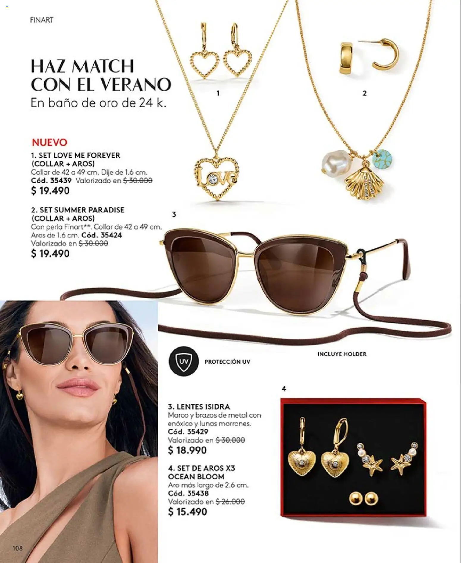 Catálogo Ésika Campaña 6 │ válido desde el 01.04.2026 | Página: 108 | Productos: Baño, Collar, Aros, Dije