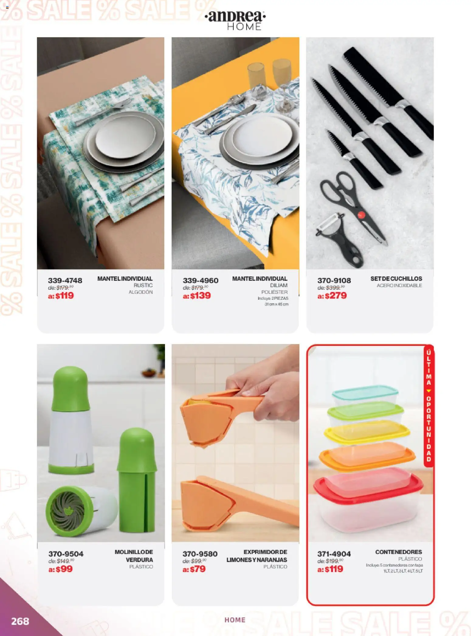 Nuevas ofertas de Andrea válidas en toda la República Mexicana desde el 21.12.2025. ¡Encuentra las mejores ofertas en Andrea catálogo Outlet! | Página: 268 | Productos: Mantel, Mantel individual, Naranjas, Algodón