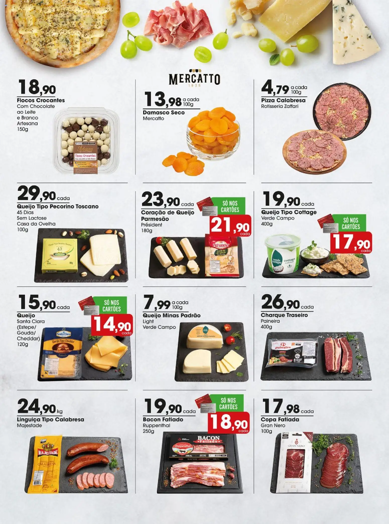 Zaffari Folheto - válido de 07.04.2026 | Página: 8 | Produtos: Linguiça, Leite, Queijo, Flocos