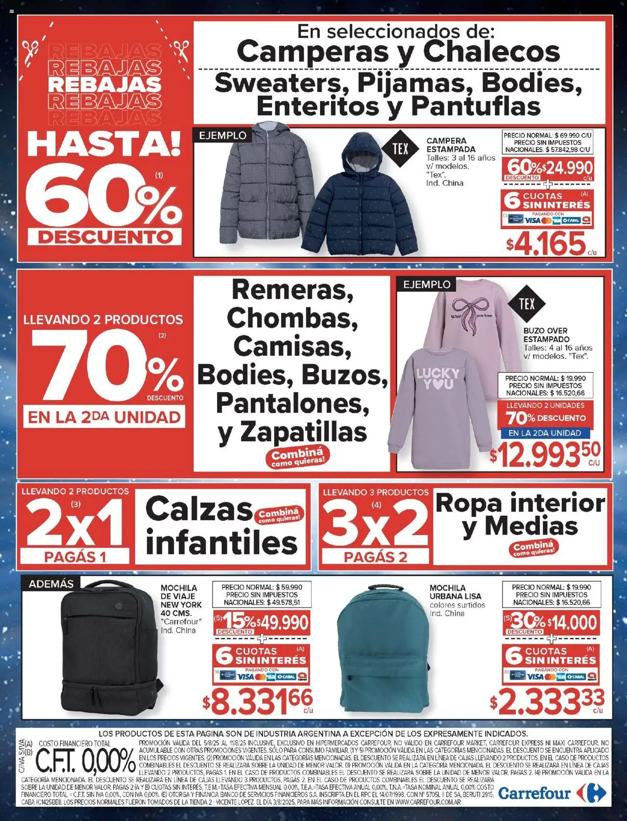 Carrefour ofertas │ válido desde el 05.08.2025 | Página: 22 | Productos: Caso, Ropa interior, Medias, Zapatillas