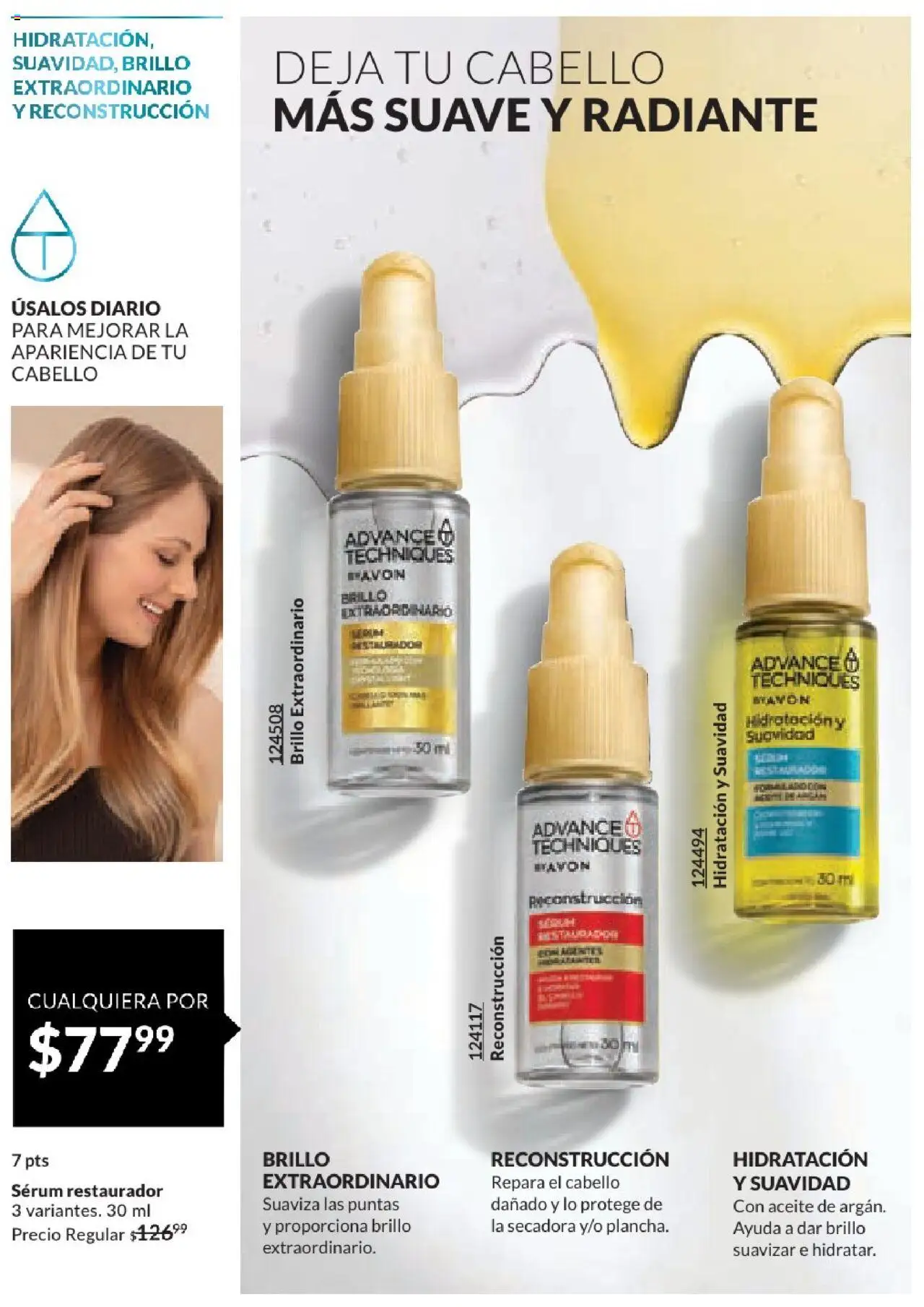 Nuevas ofertas de AVON válidas en toda la República Mexicana desde el 17.03.2025. ¡Encuentra las mejores ofertas en AVON campaña 7 2025! | Página: 188 | Productos: Serum, Brillo, Aceite, Radiante