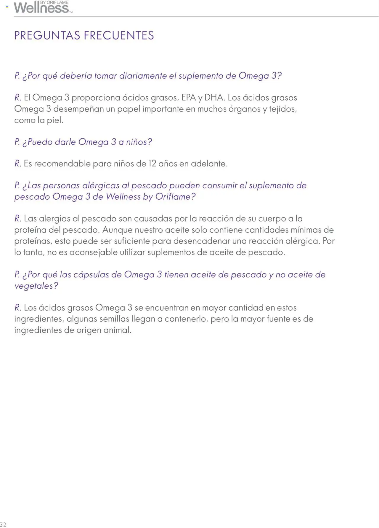 Oriflame revista - valida desde el 16.07.2025 | Página: 32 | Productos: Pescado, Semillas, Aceite