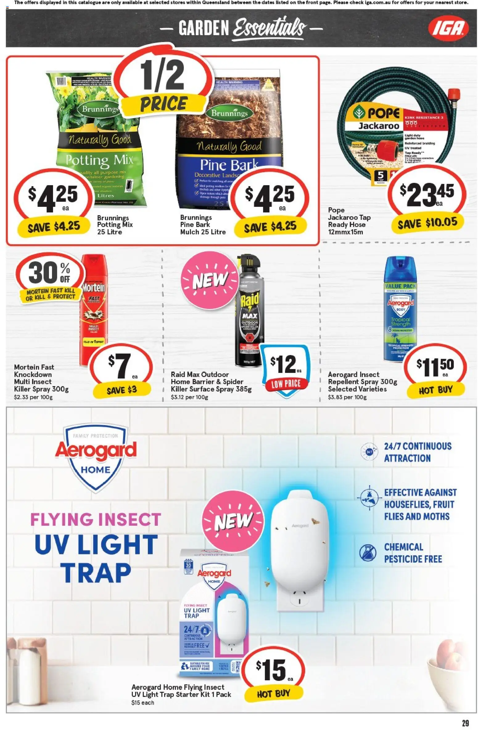 IGA catalogue - valid from 29.10.2025 | Page: 28 | Products: Garden hose, Light, Tap