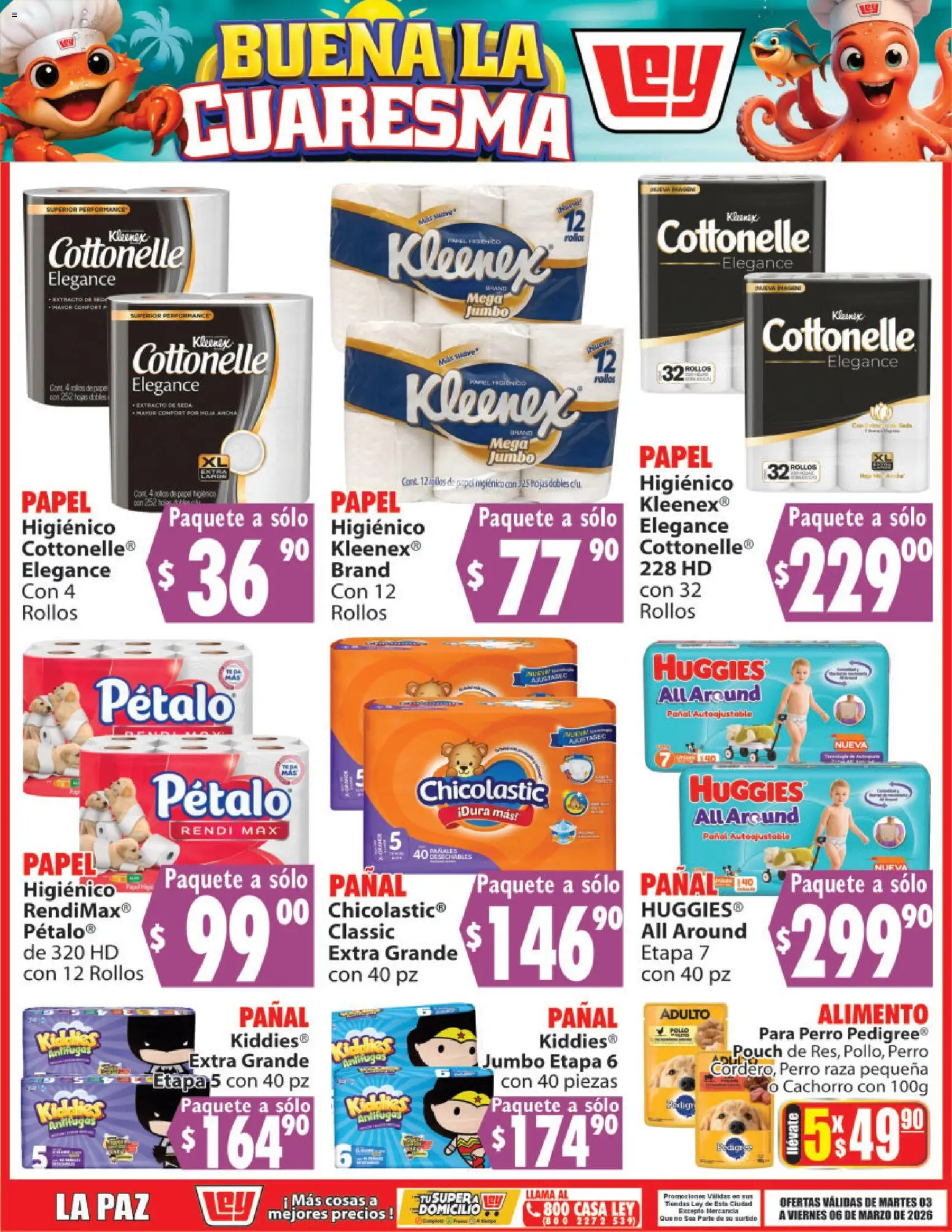 Nuevas ofertas de Casa Ley válidas en toda la República Mexicana desde el 03.03.2026. ¡Encuentra las mejores ofertas en Casa Ley folleto Buena la Cuaresma! | Página: 9 | Productos: Pera, Papel higiénico