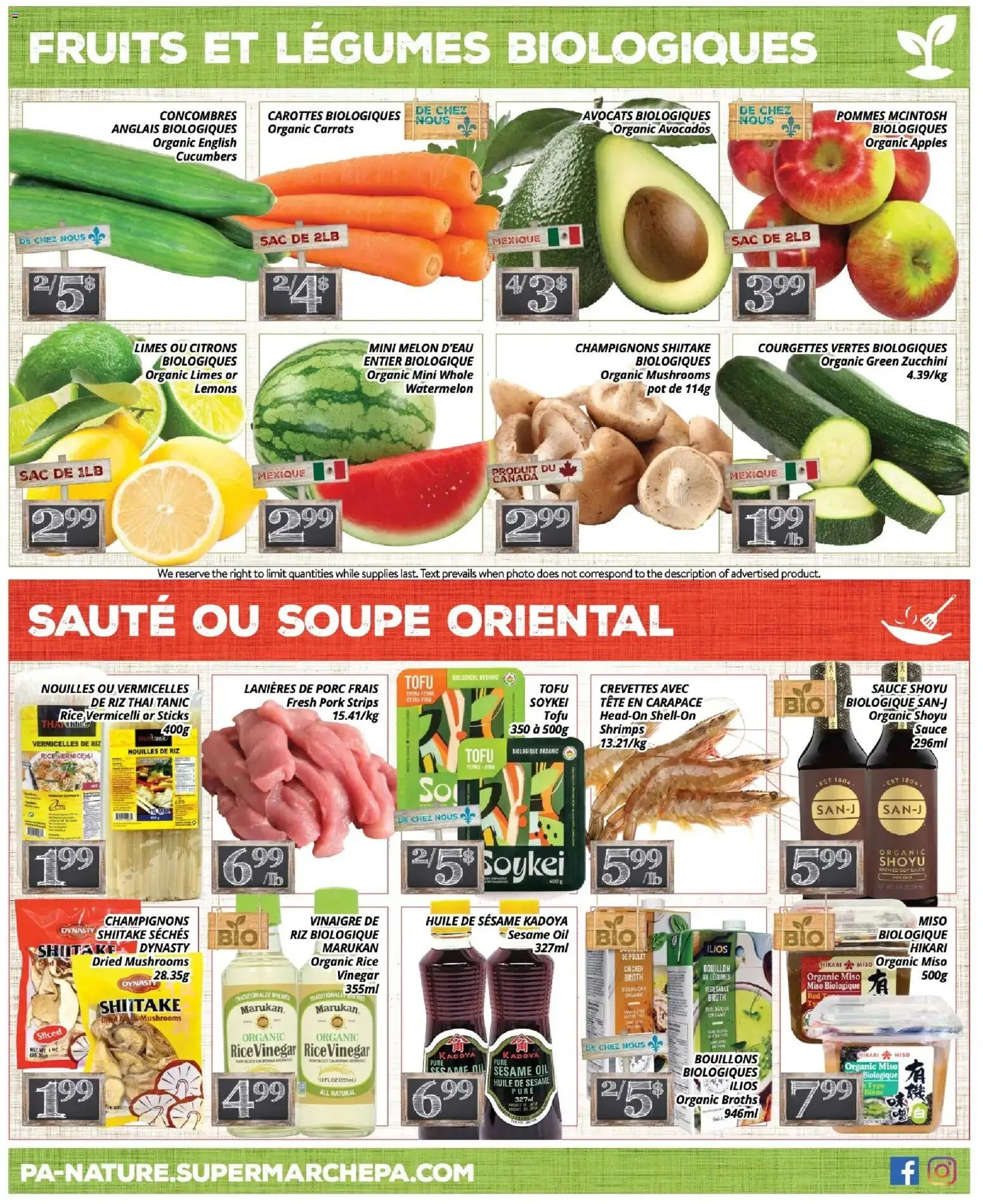 Pa Supermarché flyer valid from 27.10.2025 | Page: 4 | Products: Rice, Cucumbers, Oil, Apples