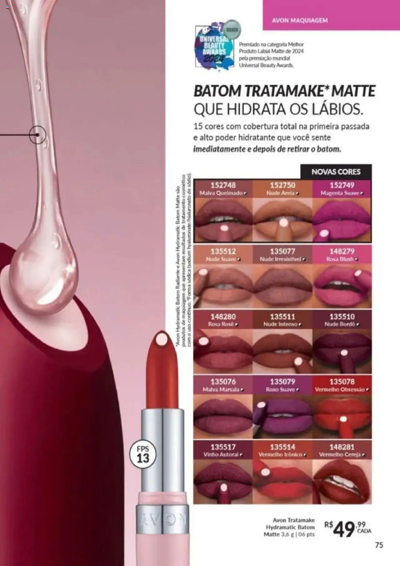 Avon Folheto - válido de 26.09.2025 | Página: 75 | Produtos: Cereja, Maquiagem, Blush, Vinho