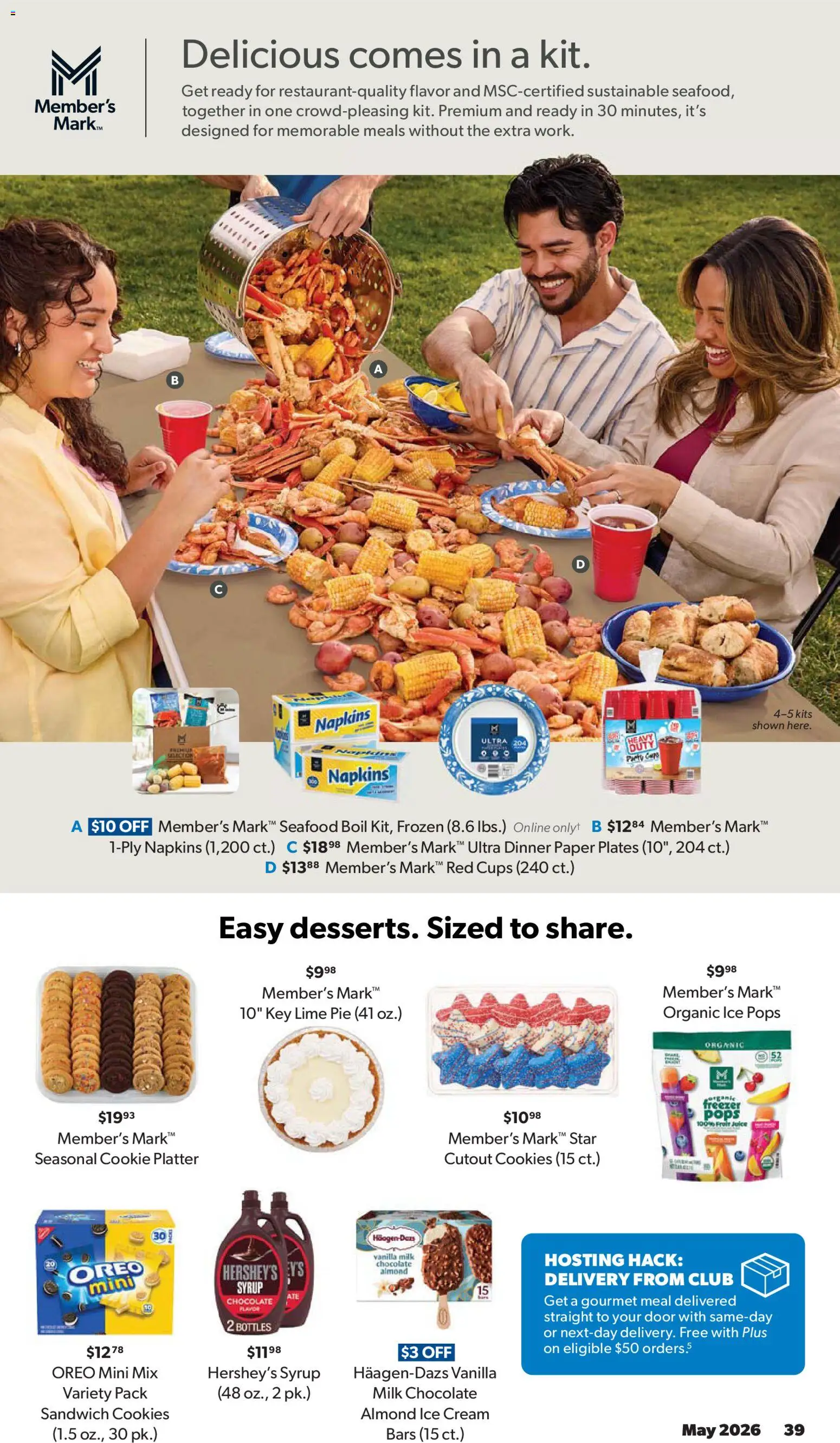 Sam's Club Weekly Ad - valid from 29.04.2026 | Page: 39 | Products: Milk, Cream, Ice cream, Seafood