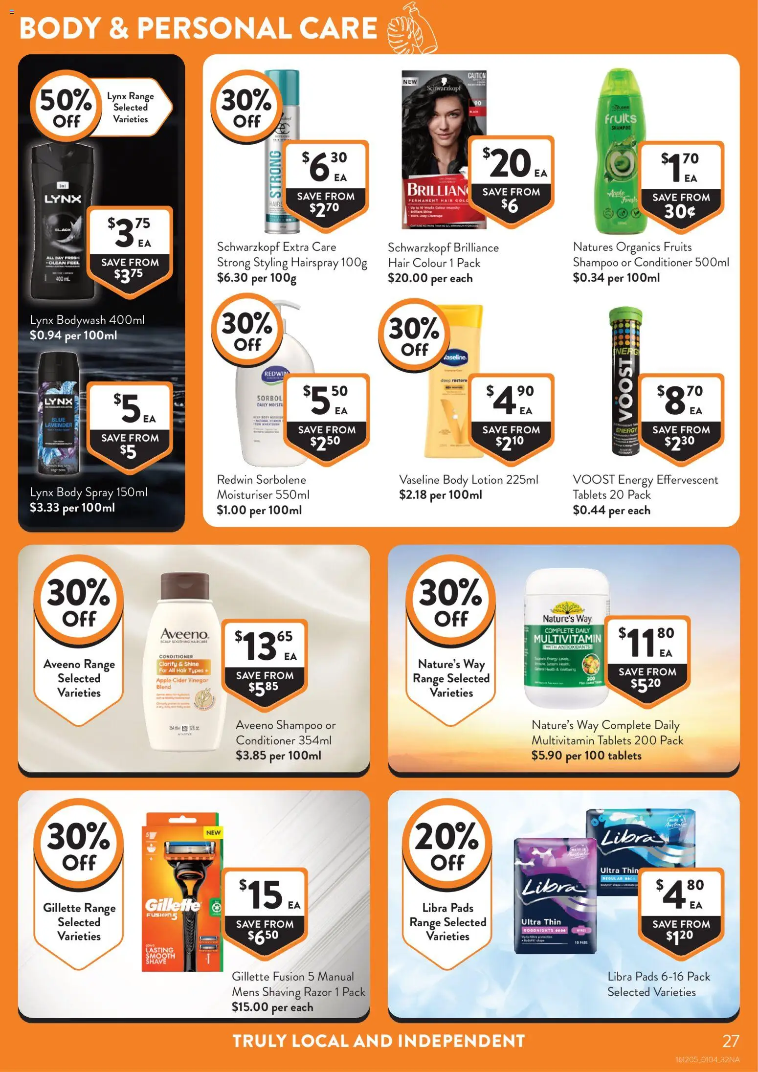 Foodworks catalogue - valid from 01.04.2026 | Page: 27 | Products: Shampoo, Lotion, Moisturiser, Razor