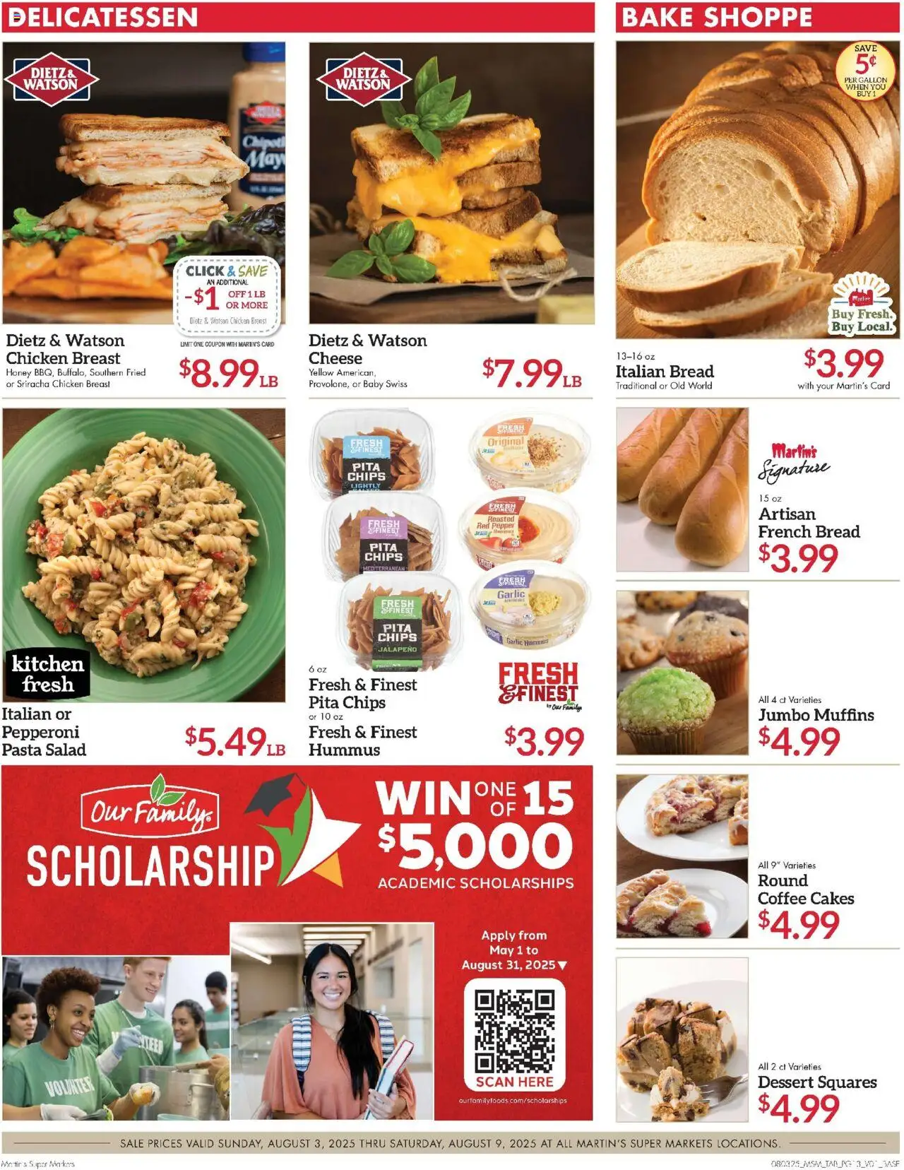 Martin’s Weekly Ad - valid from 03.08.2025 | Page: 13 | Products: Cheese, Pasta, Pepper, Garlic