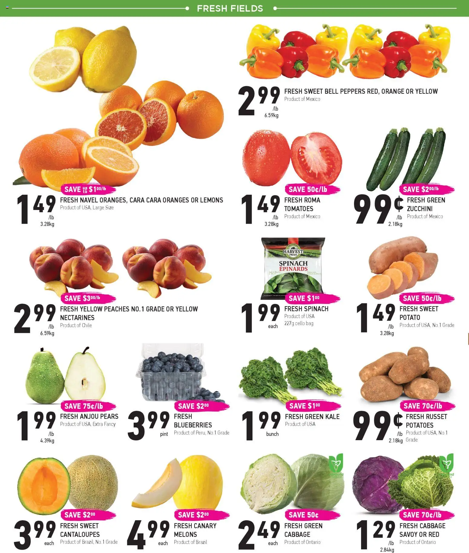 Coppas Fresh Market flyer valid from 08.01.2026 | Page: 2 | Products: Potatoes, Bag, Oranges, Tomatoes