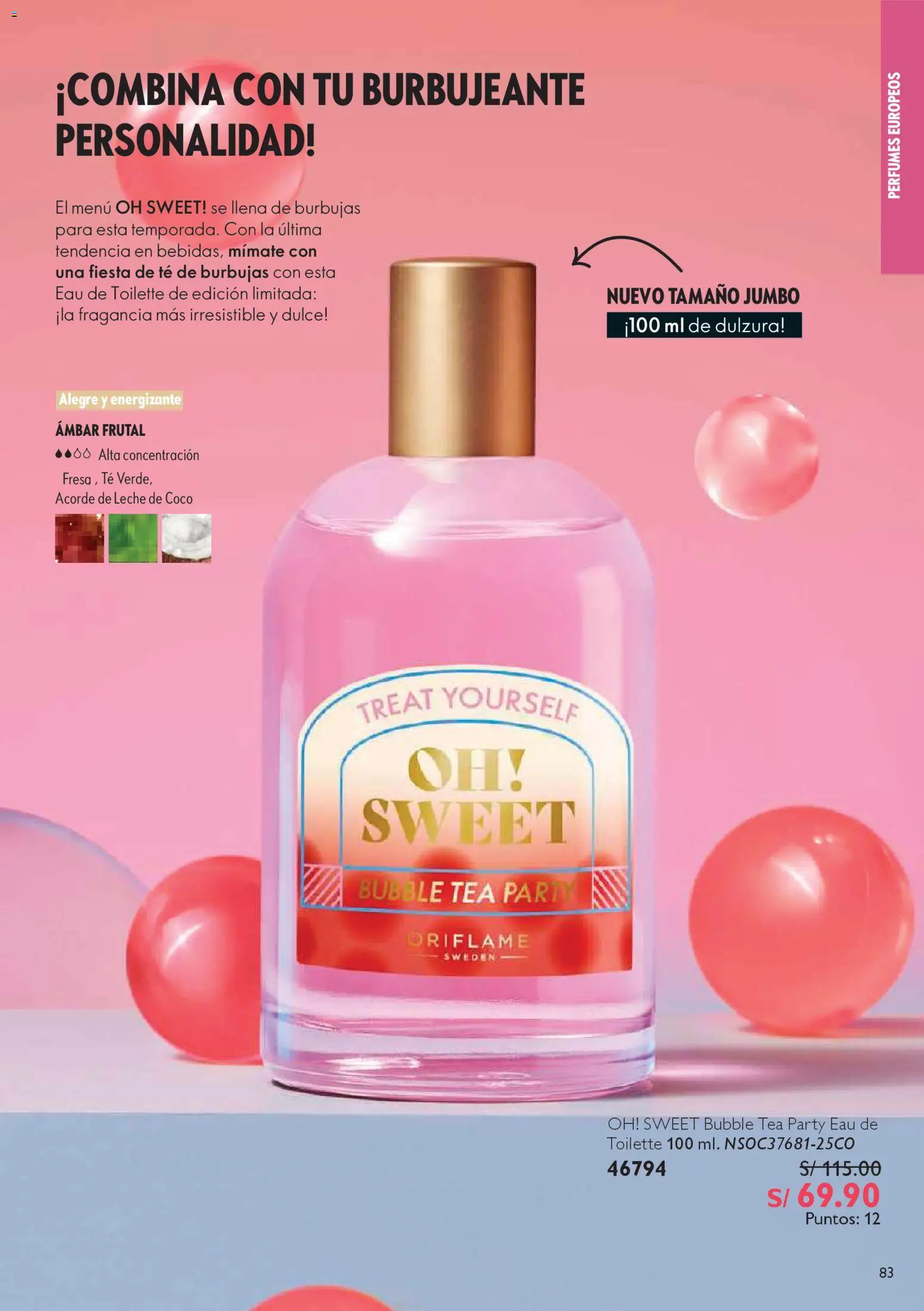 Catálogo Oriflame válido desde 15.11.2025 | Página: 83 | Productos: Leche, Té, Fragancia, EAU de Toilette