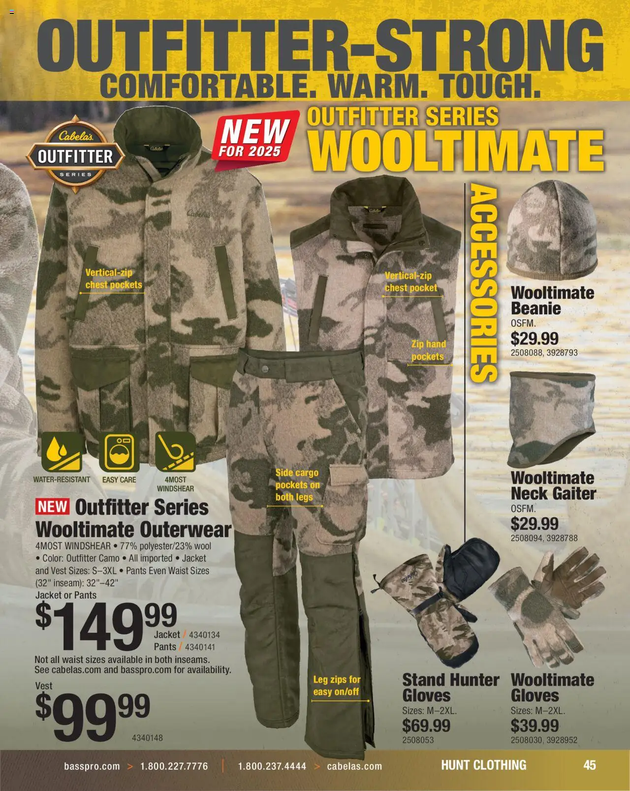 Cabela's Hunting Master 25 - valid from 11.08.2025 | Page: 45 | Products: Vest, Jacket, Pants, Gloves