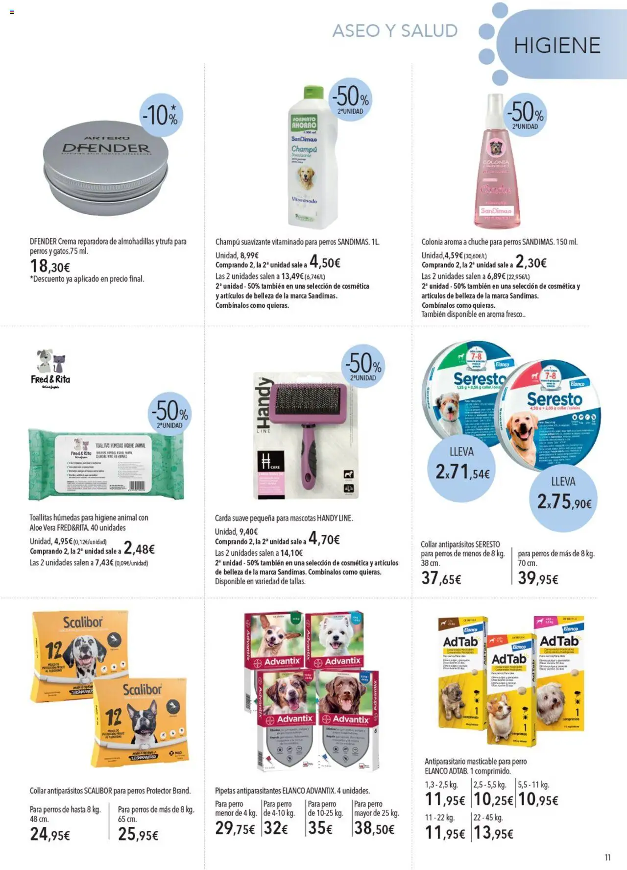 Nuevas ofertas de El Corte Inglés válidas en toda la República Mexicana desde el 01.08.2025. ¡Encuentra las mejores ofertas en El Corte Inglés - Catálogo Mascotas Agosto! | Página: 11 | Productos: Crema, Toallitas húmedas, Suavizante, Champú