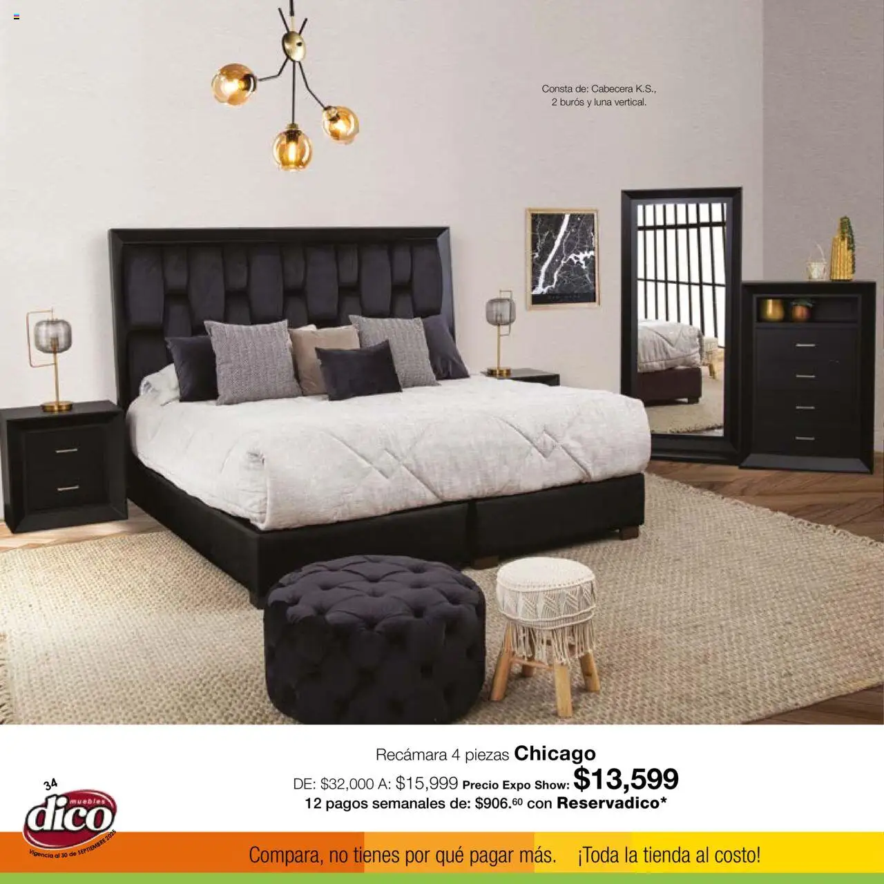 Nuevas ofertas de Muebles Dico válidas en toda la República Mexicana desde el 01.09.2025. ¡Encuentra las mejores ofertas en Muebles Dico - Catálogo Expo Show Puebla Septiembre! | Página: 34 | Productos: Cabecera