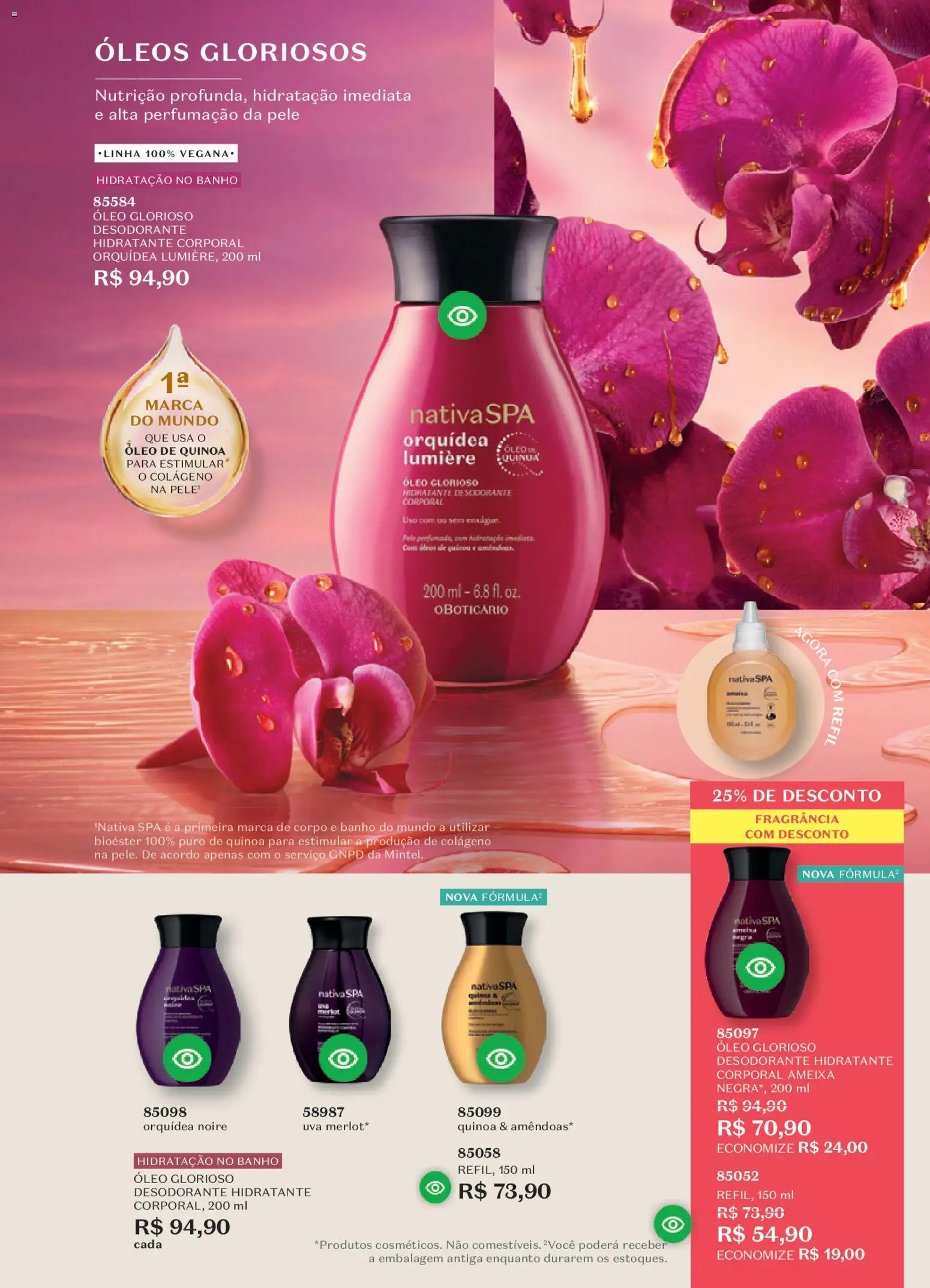 O Boticário Folheto - válido de 02.03.2026 | Página: 95 | Produtos: Colágeno, Quinoa, Hidratante corporal, Ameixa