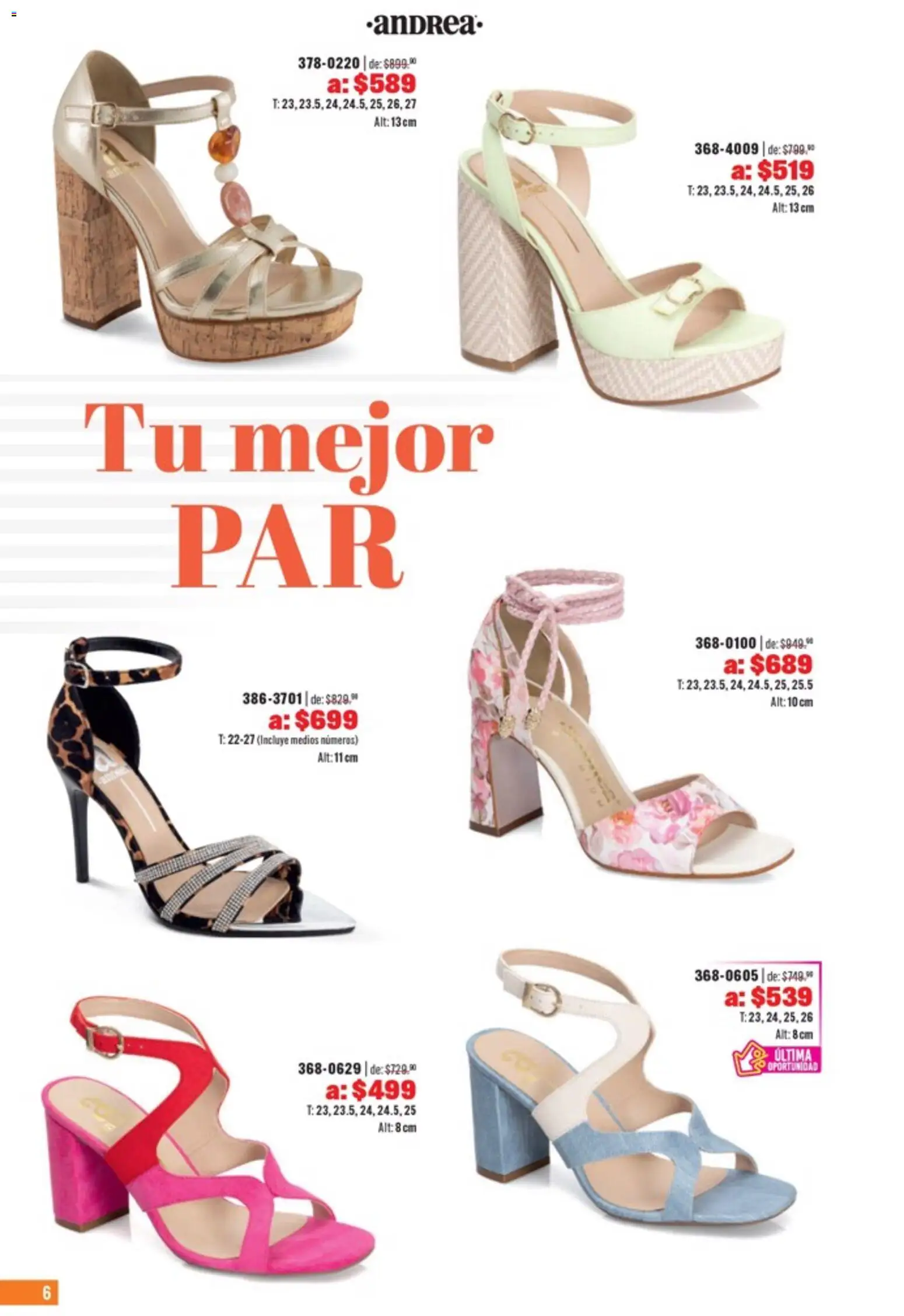 Nuevas ofertas de Andrea válidas en toda la República Mexicana desde el 05.04.2026. ¡Encuentra las mejores ofertas en Andrea catálogo Outlet! | Página: 6