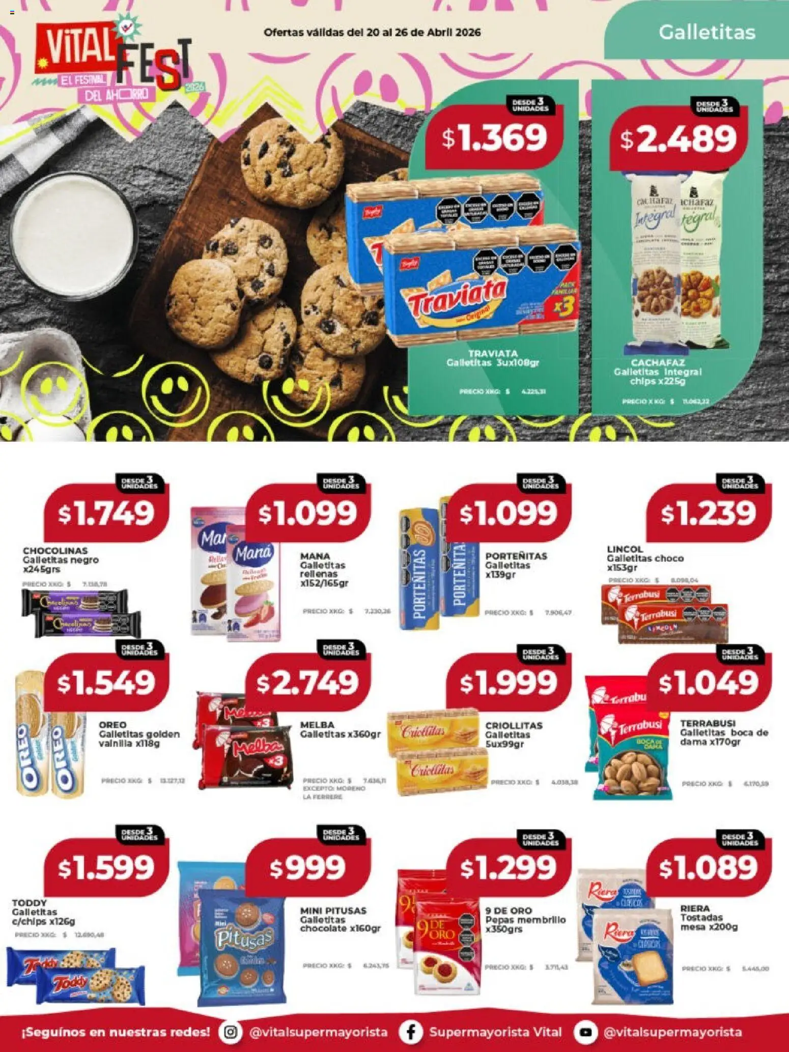 Vital - Ofertas │ válido desde el 20.04.2026 | Página: 16 | Productos: Galletitas, Mesa, Chocolate