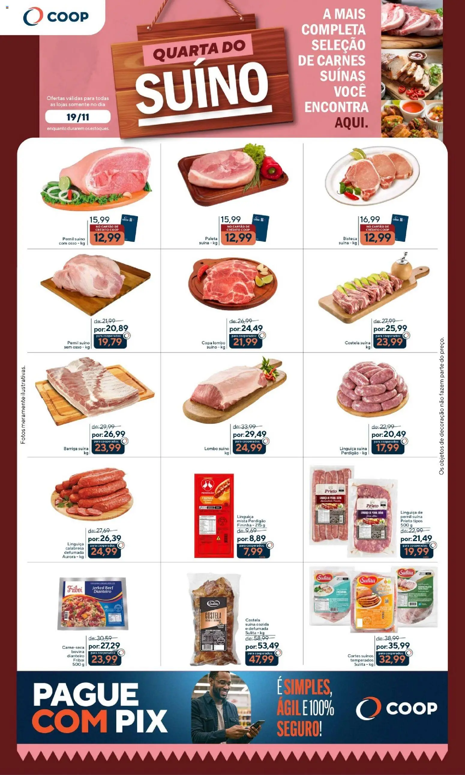 Coop Folheto - válido de 19.11.2025 | Página: 1 | Produtos: Linguiça, Lombo, Pernil, Copa