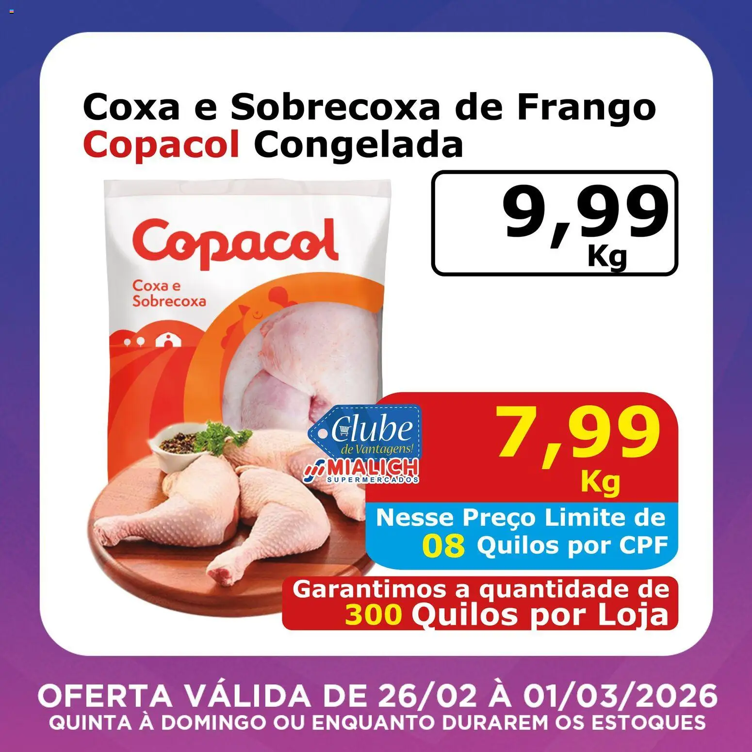 Mialich Supermercados Folheto - válido de 26.02.2026 | Página: 5 | Produtos: Frango