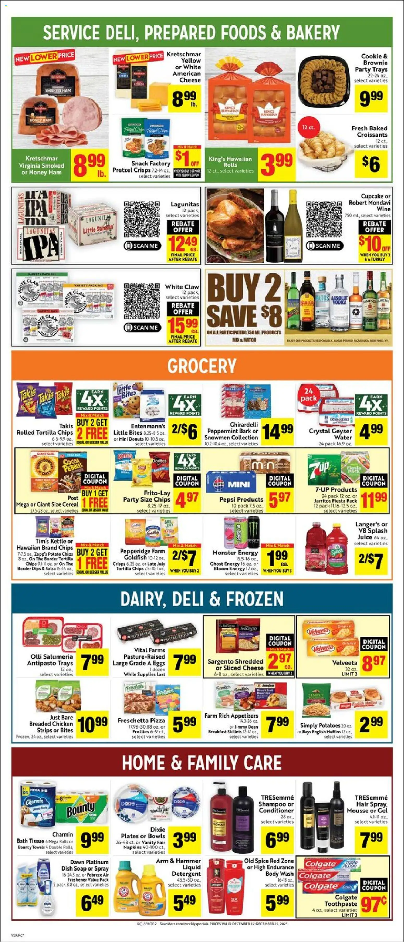 Save Mart Weekly - CA - valid from 17.12.2025 | Page: 2 | Products: Bath, Hammer, Eggs, Cupcake