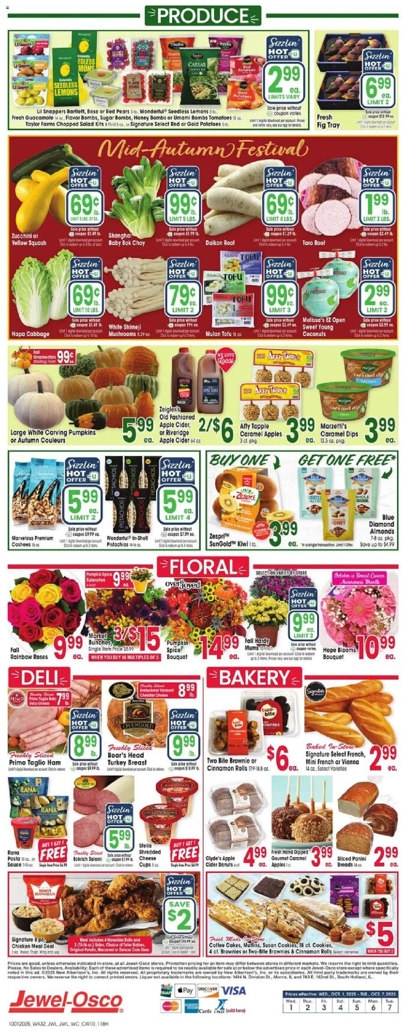 Jewel Osco Weekly Ad - IN - valid from 01.10.2025 | Page: 10 | Products: Ham, Kiwi, Salad, Sugar