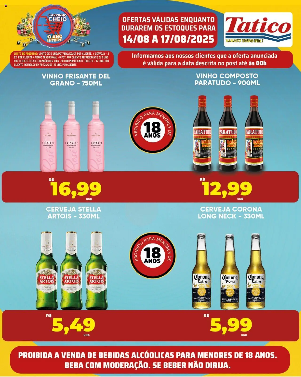 Tatico Folheto - válido de 15.08.2025 | Página: 26 | Produtos: Refresco, Leite, Vinho, Refrigerante