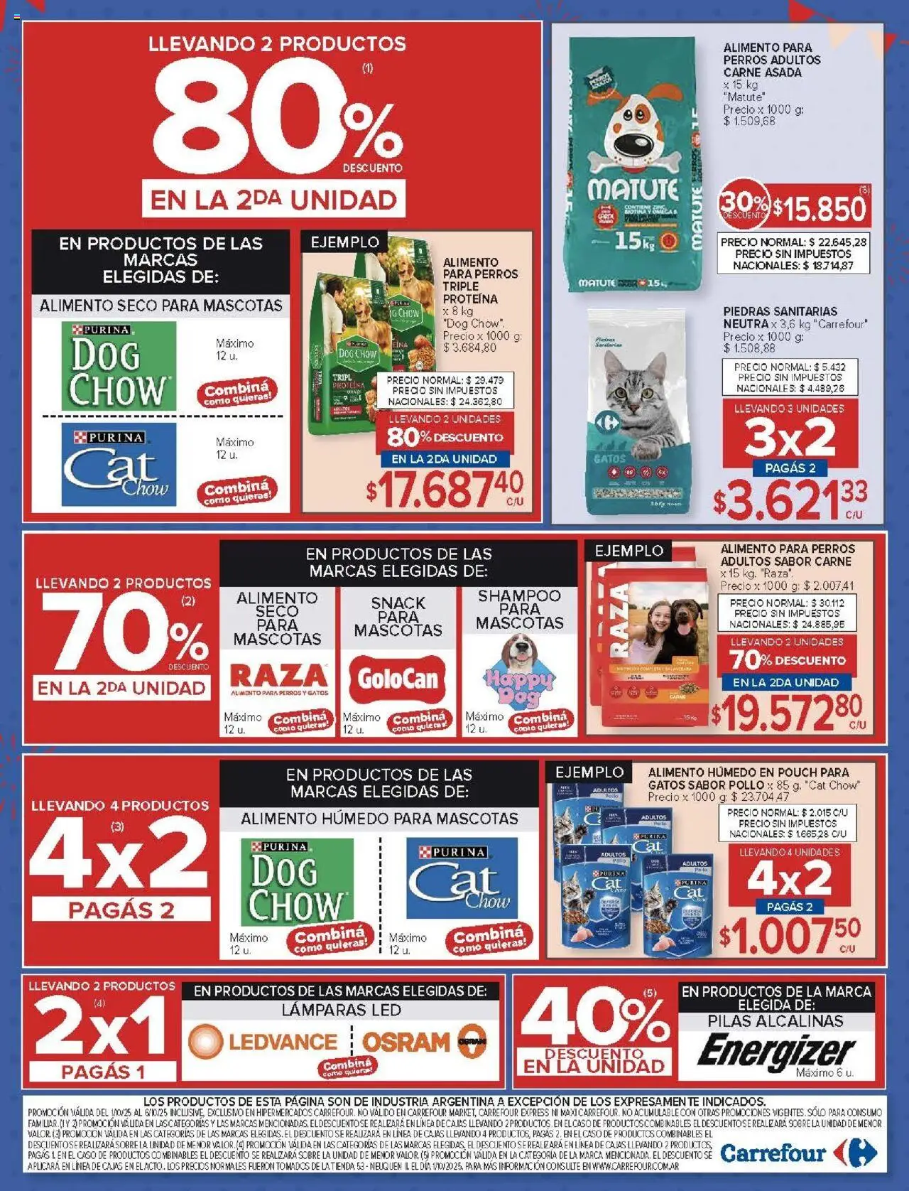 Carrefour - Ofertas - Chubut │ válido desde el 01.10.2025 | Página: 19 | Productos: Caso, Sobre, Pilas, Shampoo
