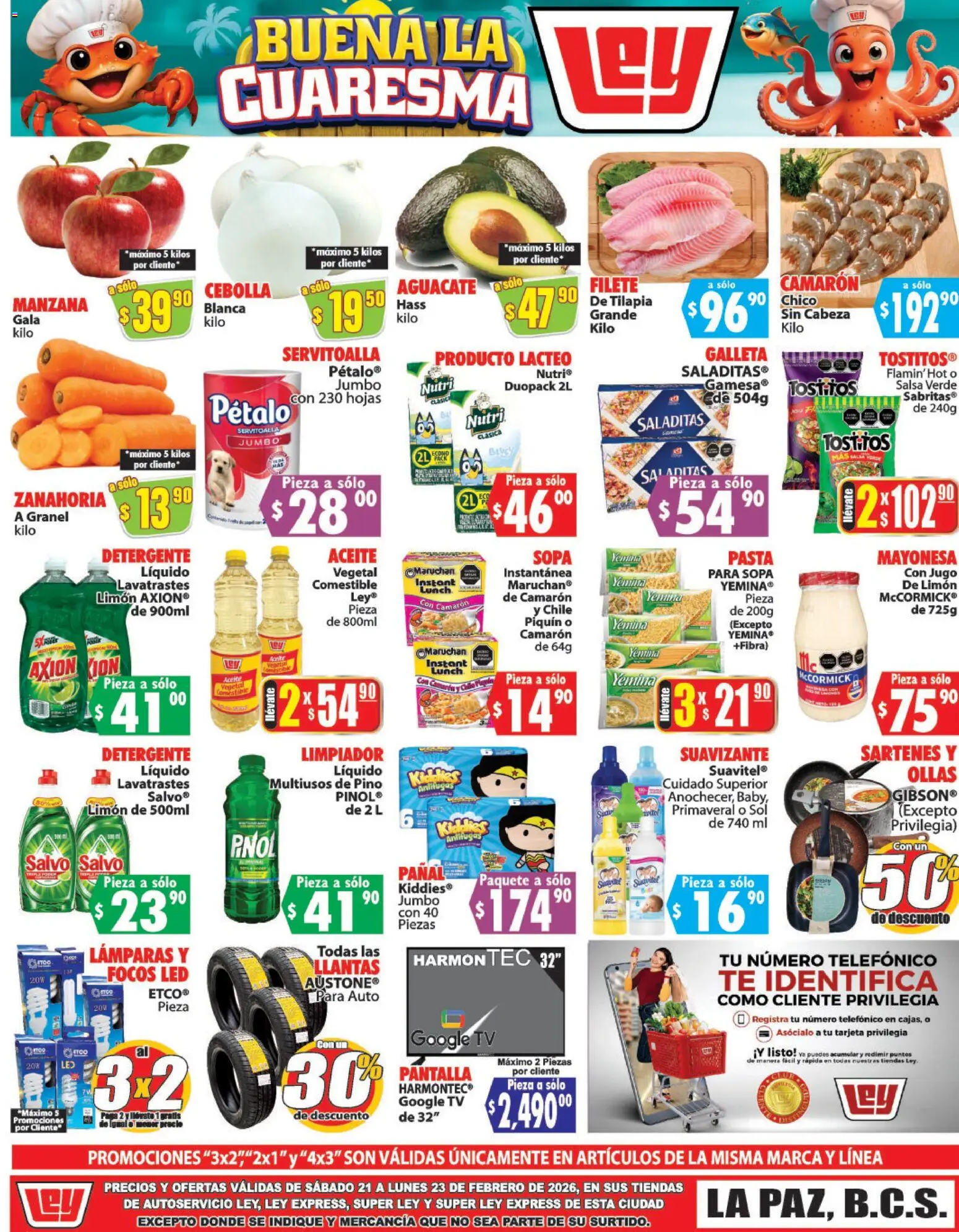 Nuevas ofertas de Casa Ley válidas en toda la República Mexicana desde el 21.02.2026. ¡Encuentra las mejores ofertas en Casa Ley folleto Autoservicio! | Página: 1 | Productos: Jugo, Pasta, Suavizante, Zanahoria