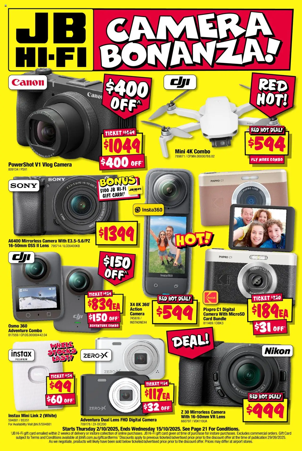 JB Hi-Fi catalogue - valid from 02.10.2025 | Page: 1 | Products: Digital, Camera