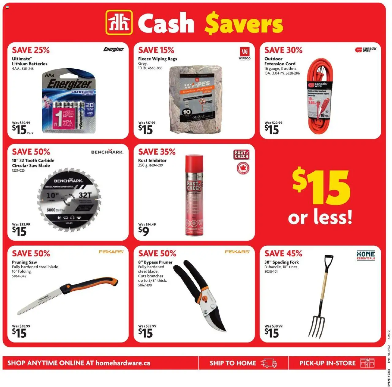 Home Hardware flyer valid from 28.08.2025 | Page: 10 | Products: Bag