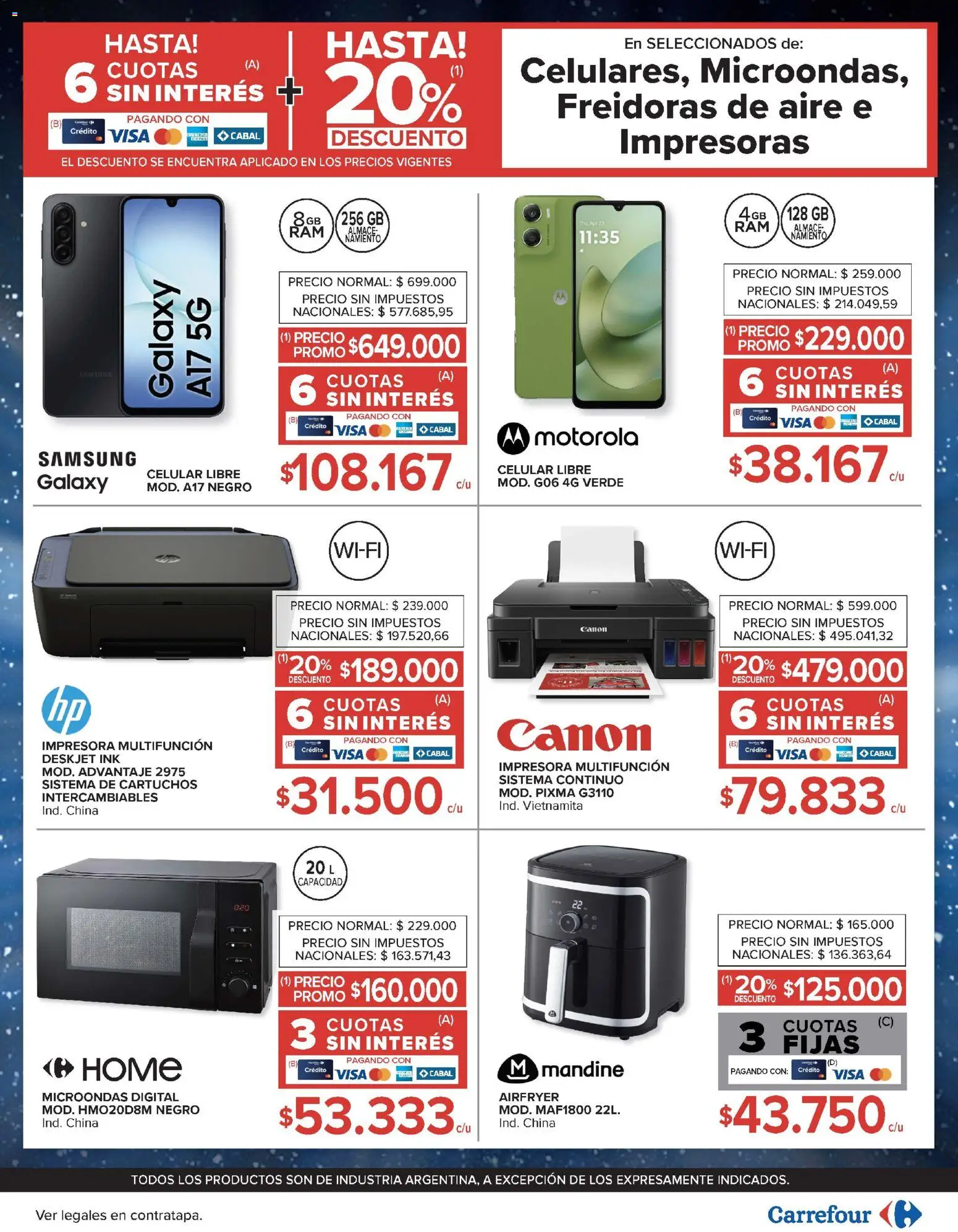 Carrefour ofertas │ válido desde el 08.04.2026 | Página: 27 | Productos: Impresora, Microondas