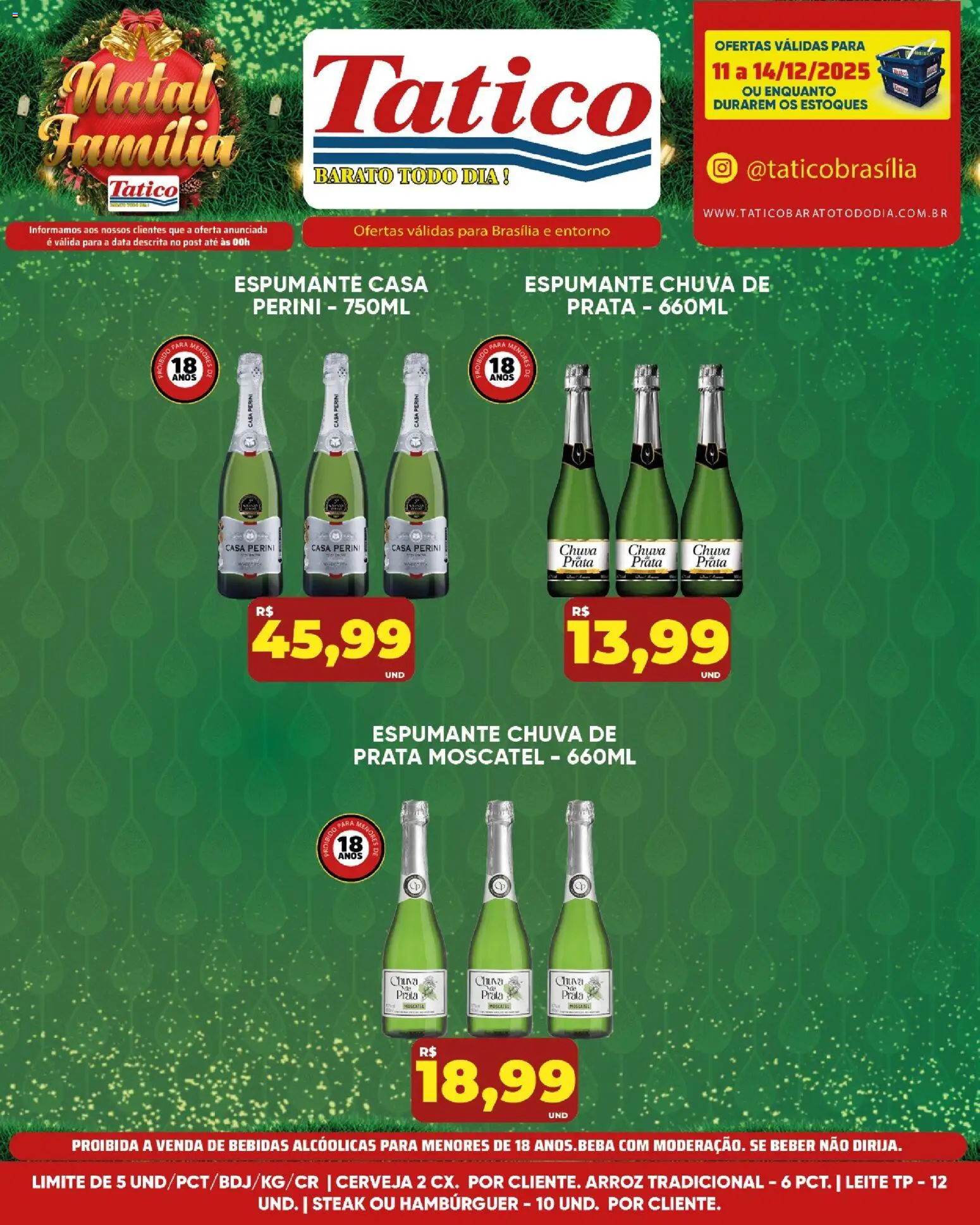 Tatico Folheto - válido de 15.12.2025 | Página: 35 | Produtos: Leite, Cerveja, Arroz, Hambúrguer