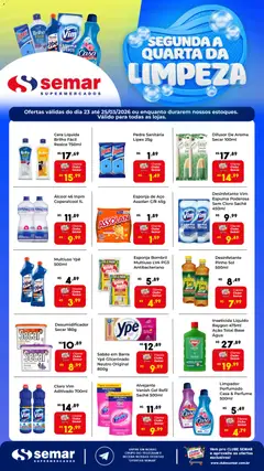 Semar Supermercado ofertas Especial Limpeza - Pré-Visualização do folheto da loja Semar Supermercado, válido de 23.03.2026