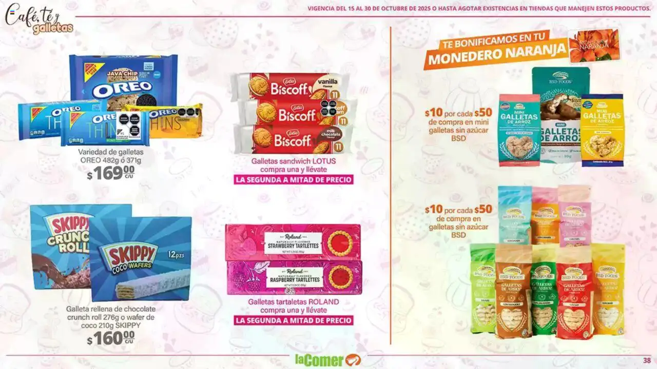 Nuevas ofertas de La Comer válidas en toda la República Mexicana desde el 15.10.2025. ¡Encuentra las mejores ofertas en La Comer - Folleto! | Página: 38 | Productos: Azúcar, Chocolate, Arroz, Galletas