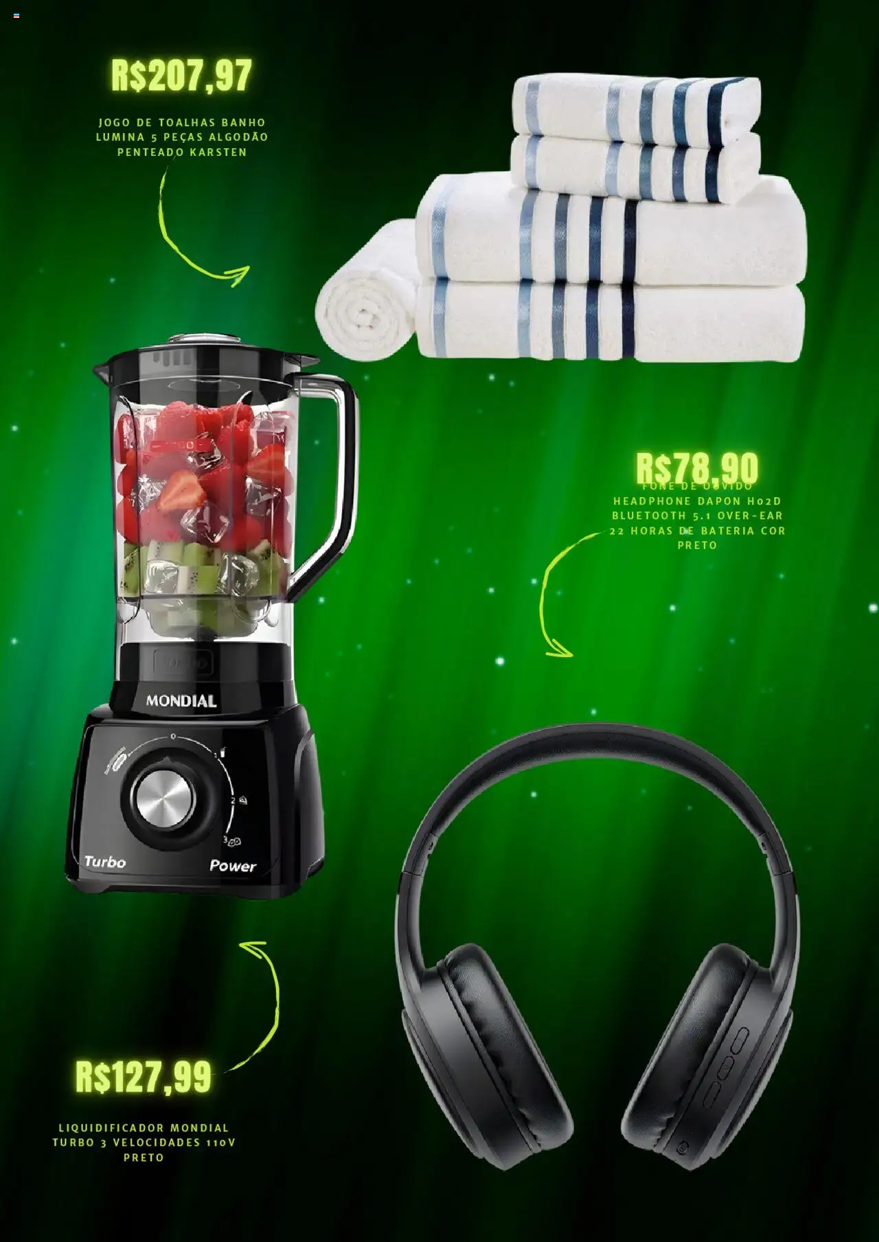 Mercado Livre Folheto - válido de 24.09.2025 | Página: 2 | Produtos: Liquidificador, Bateria, Algodão, Fone de ouvido