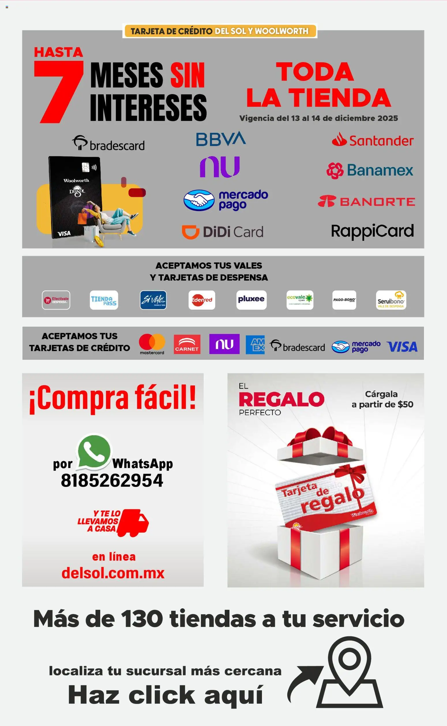 Nuevas ofertas de Del Sol y Woolworth válidas en toda la República Mexicana desde el 13.12.2025. ¡Encuentra las mejores ofertas en Del Sol y Woolworth catálogo Venta Especial de Navidad ! | Página: 29 | Productos: Despensa, Té