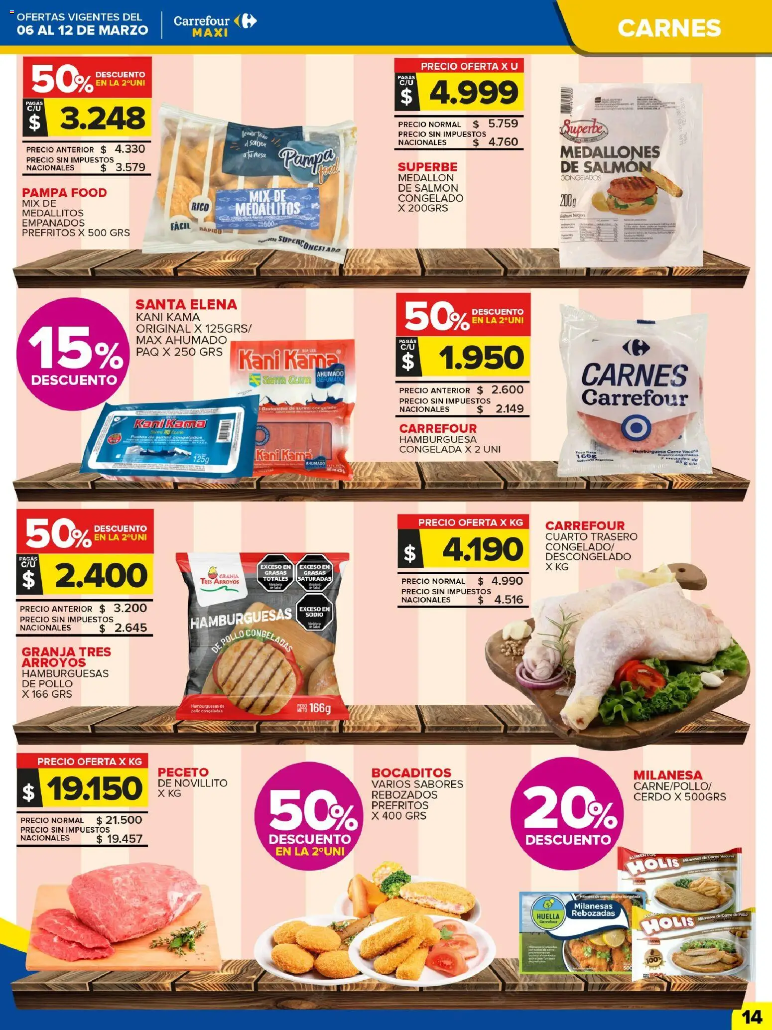 Carrefour Maxi catálogo │ válido desde el 06.04.2026 | Página: 14 | Productos: Mesa, Pollo, Milanesa, Cerdo