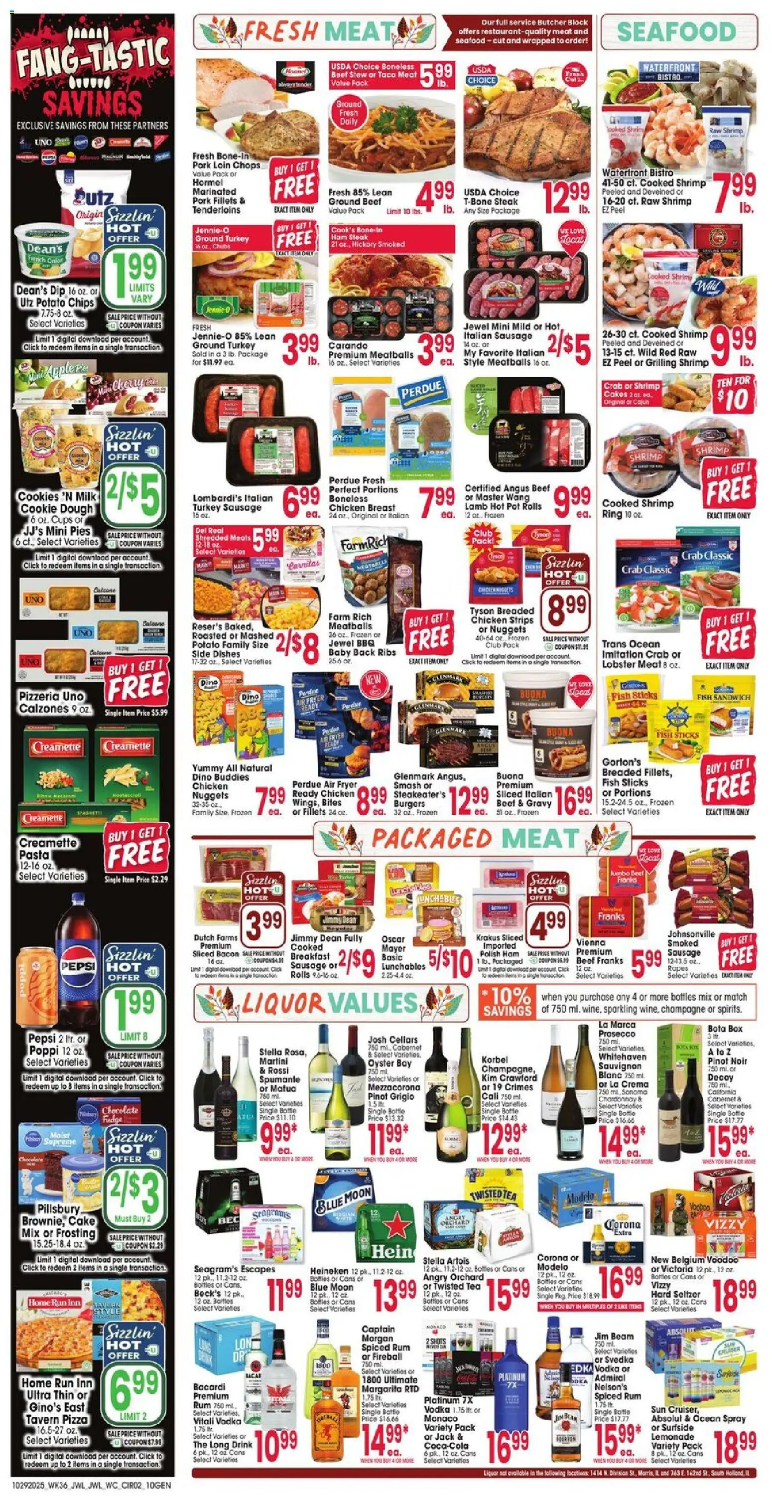 Jewel Osco Weekly Ad - valid from 29.10.2025 | Page: 2 | Products: Chocolate, Chips, Cookies, Sausage